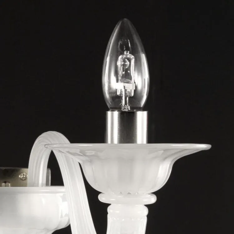 2 Light Wall Sconce in "Silk" Murano Blown Glass