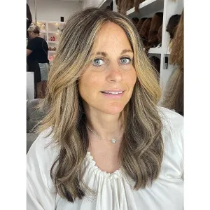 20" Secret Lace Top Wig #4 Dark Brown w/ Balayage