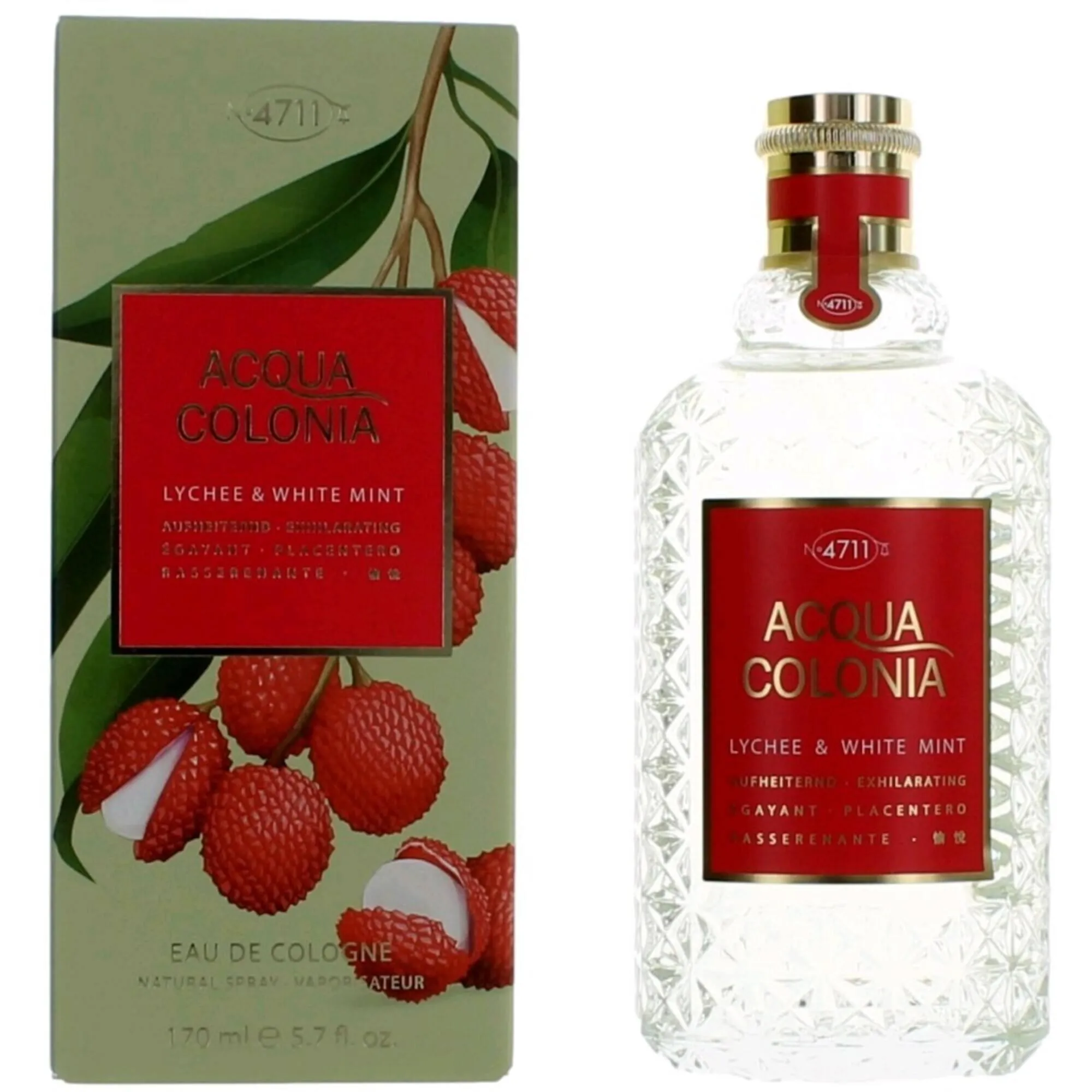 4711 Women's Eau De Cologne Splash/Spray - Acqua Colonia Lychee and Mint, 5.7 oz