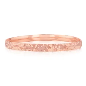 9ct Rose Gold Silverfilled Diamond Cut Bangle