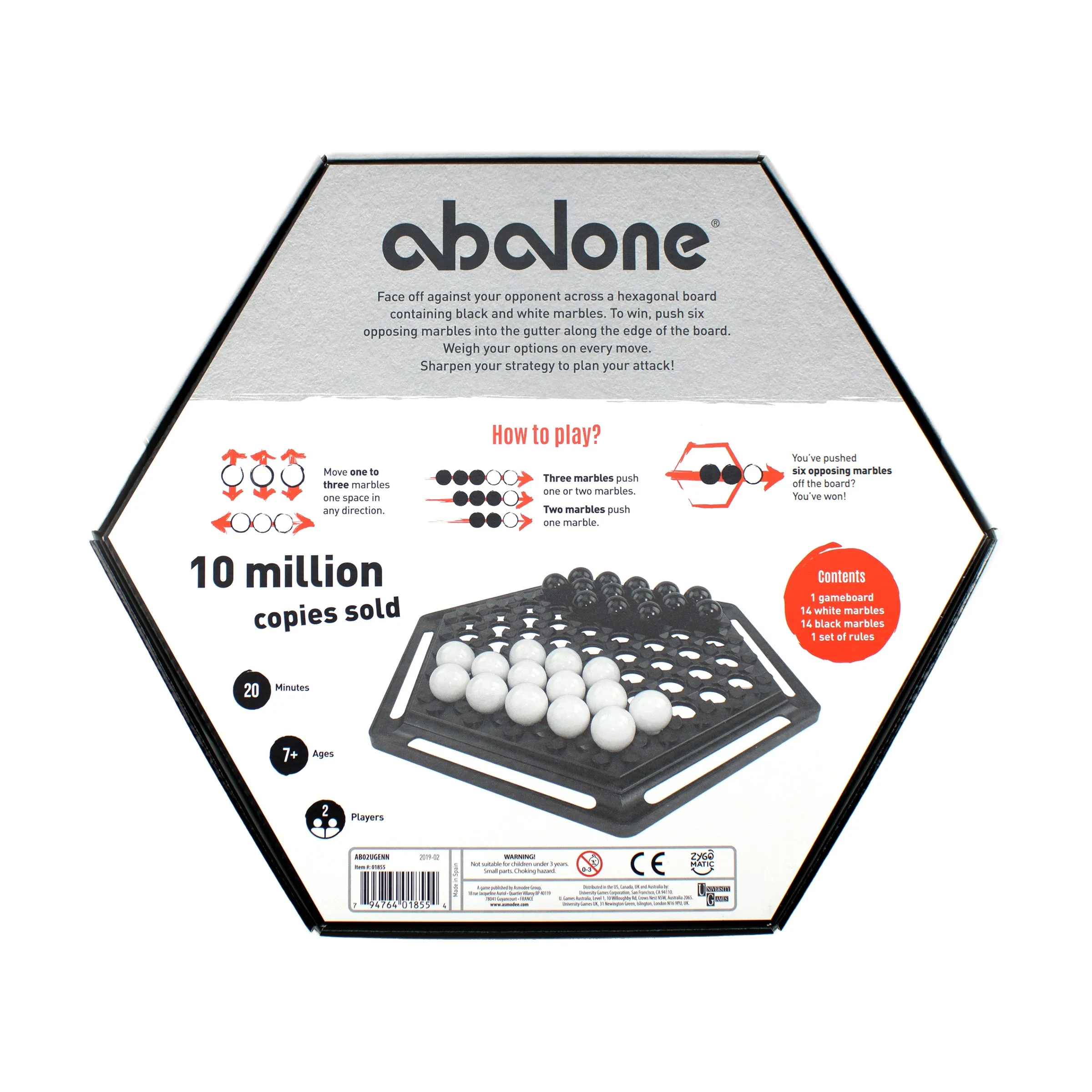 Abalone Classic Strategy Board Game, Handmade Oak Edition