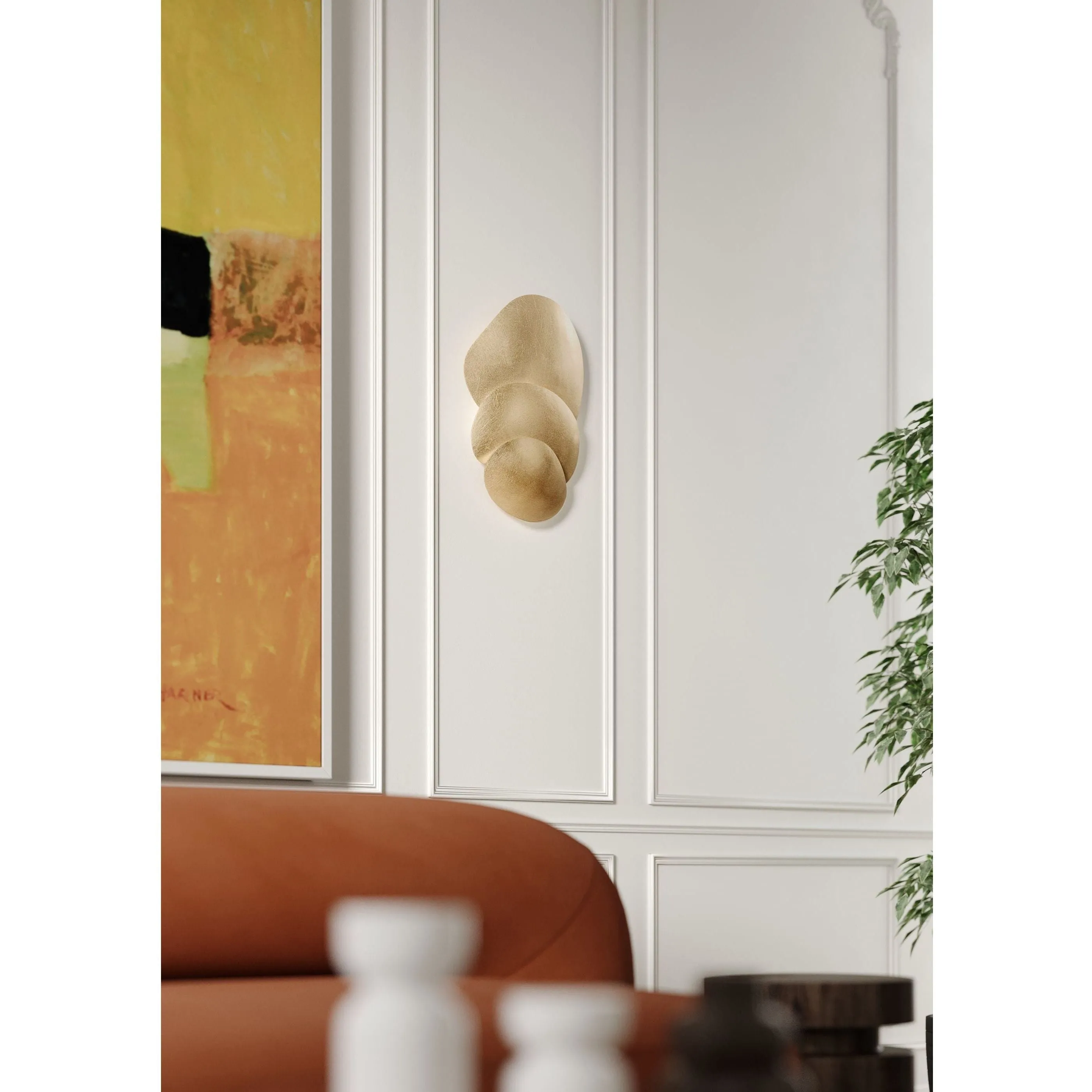 Akemi Wall Sconce - Vintage Gold Leaf 4 Lights