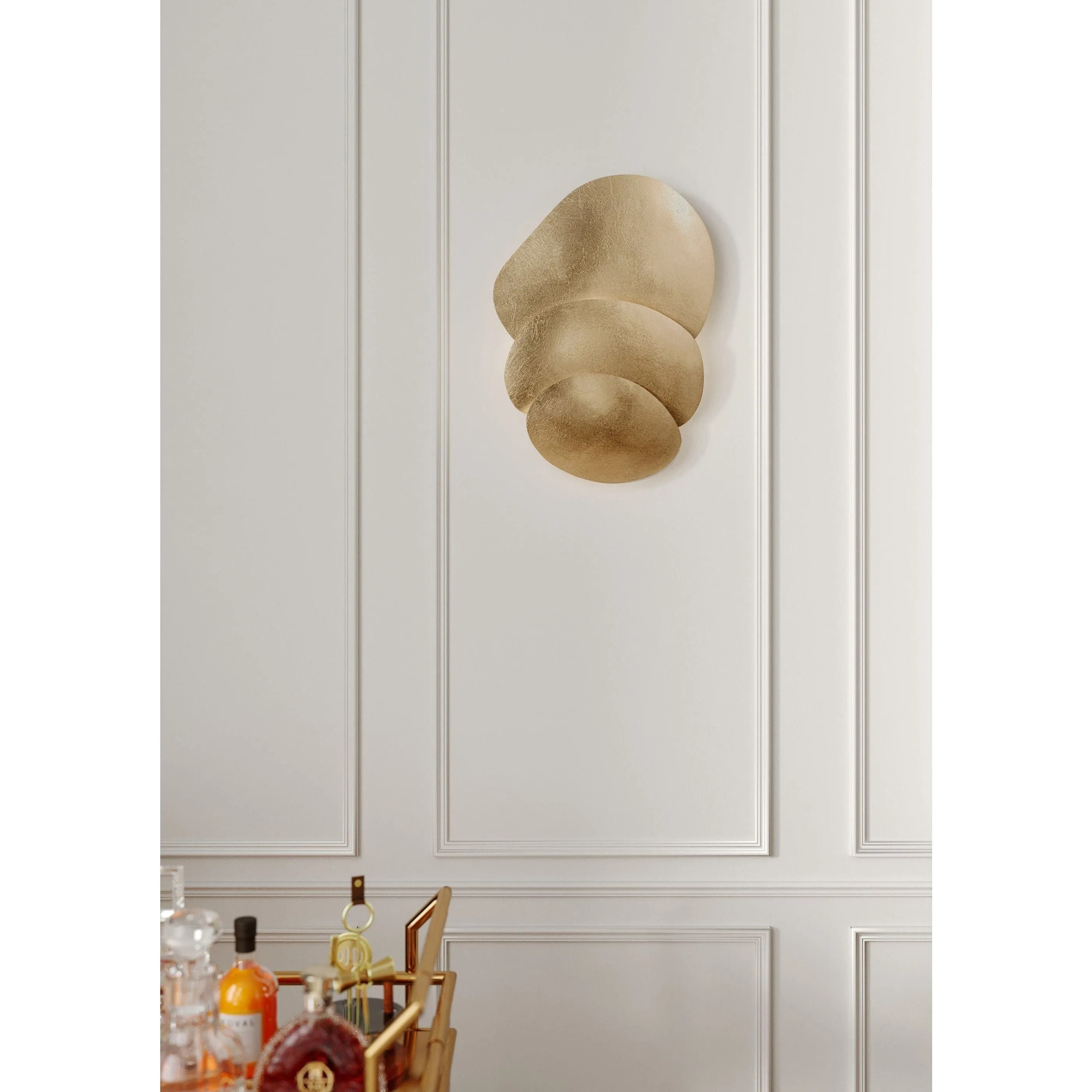 Akemi Wall Sconce - Vintage Gold Leaf 4 Lights