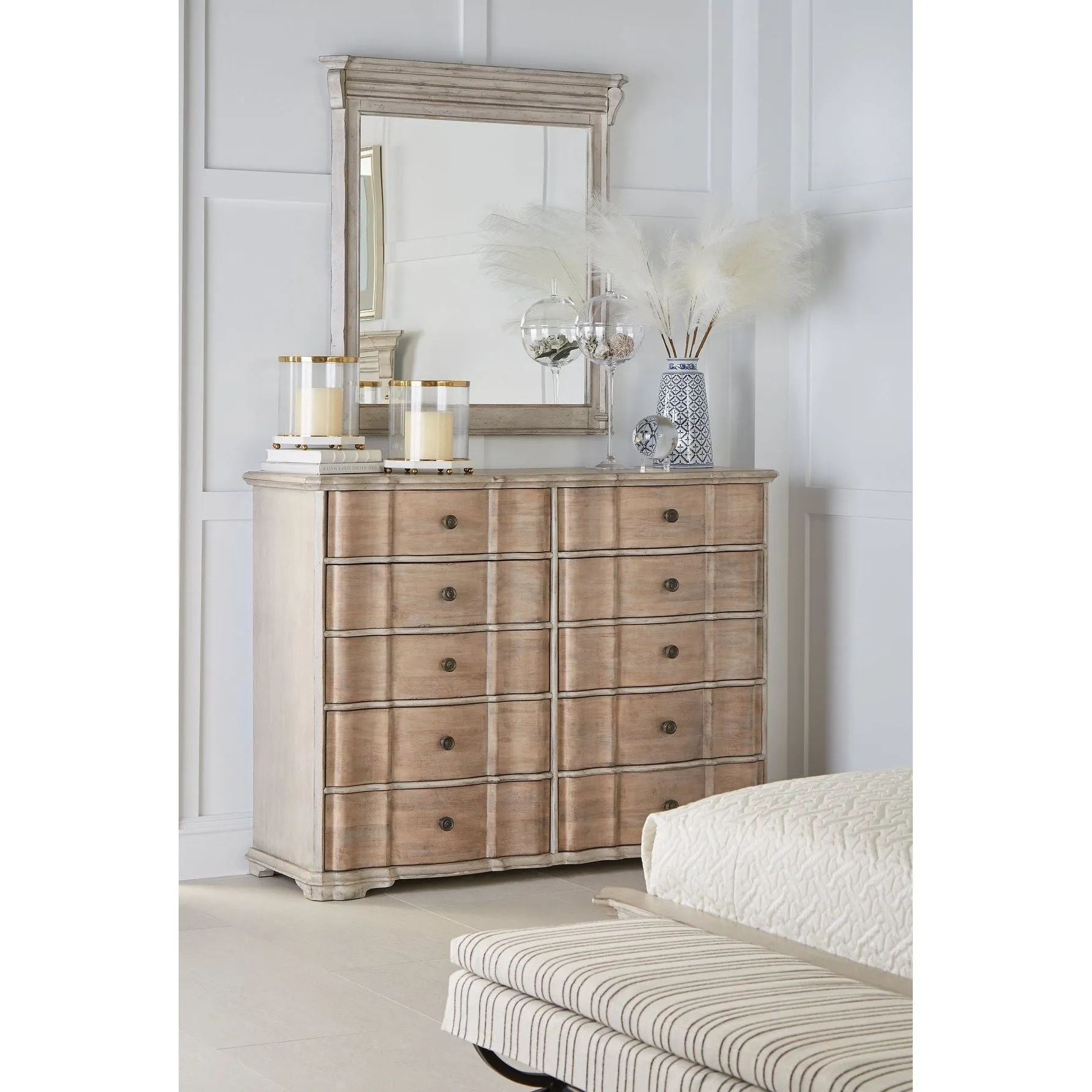 Alcove Dresser Mirror - White