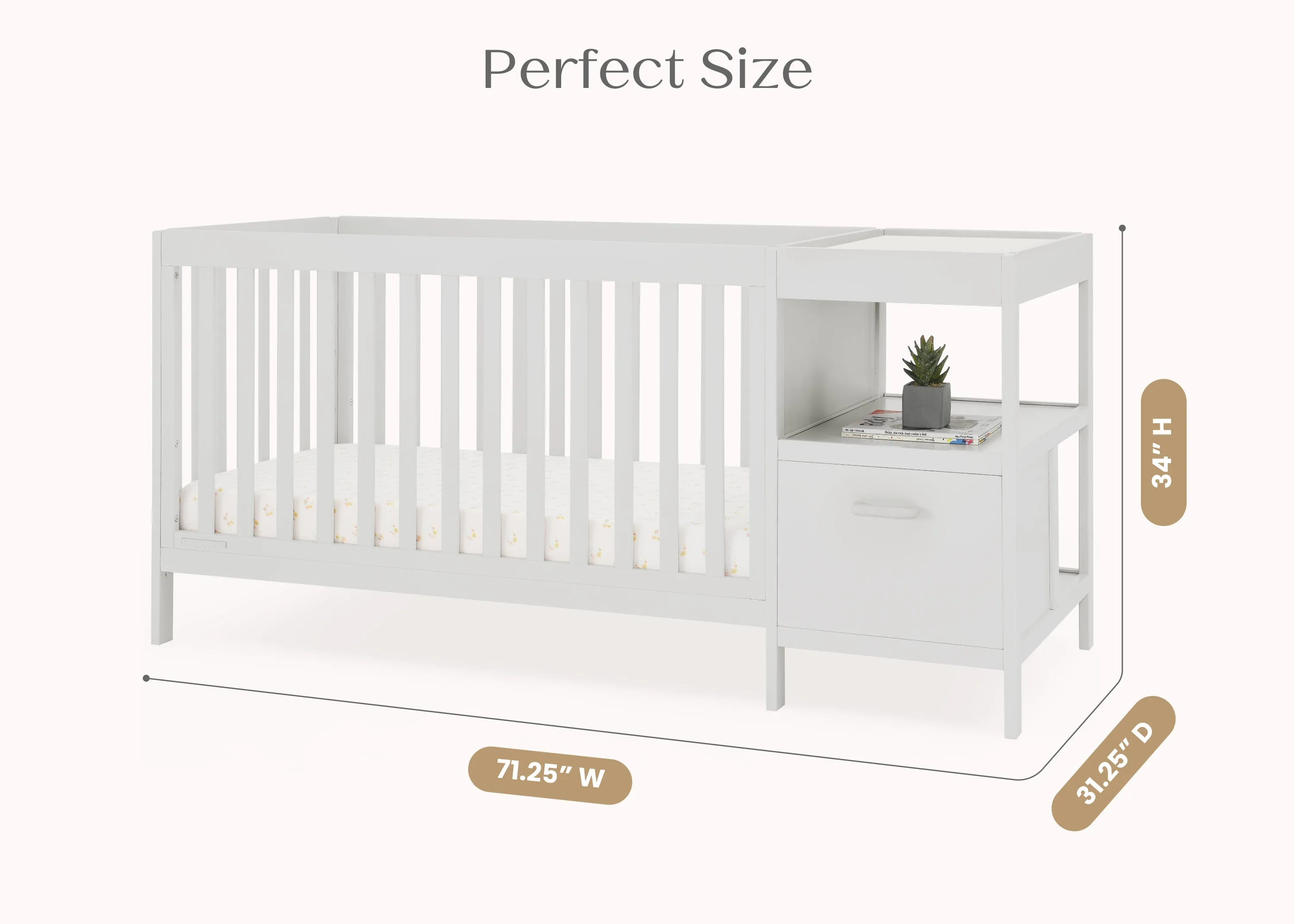 Alice 5-in-1 Convertible Crib and Changer