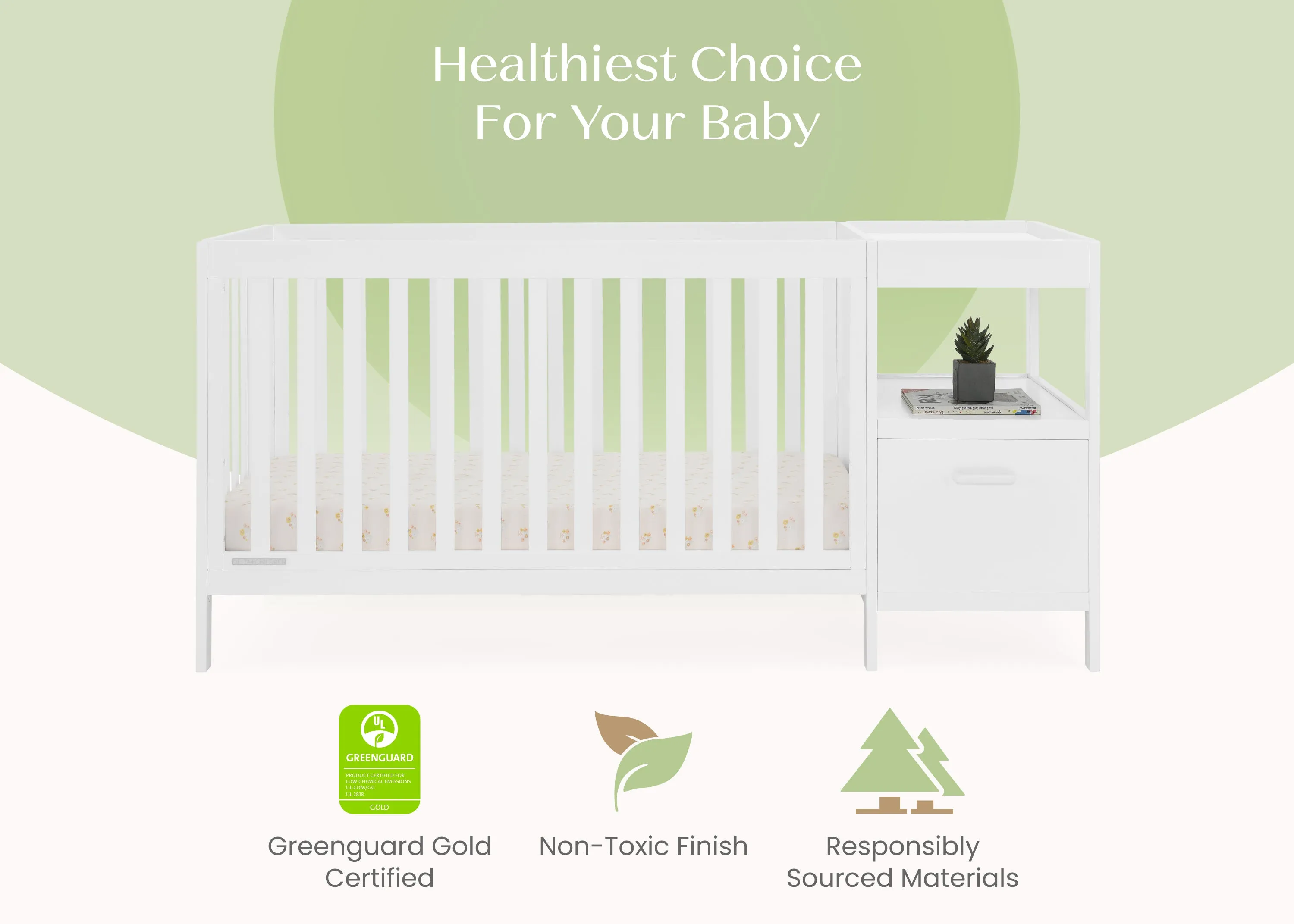 Alice 5-in-1 Convertible Crib and Changer