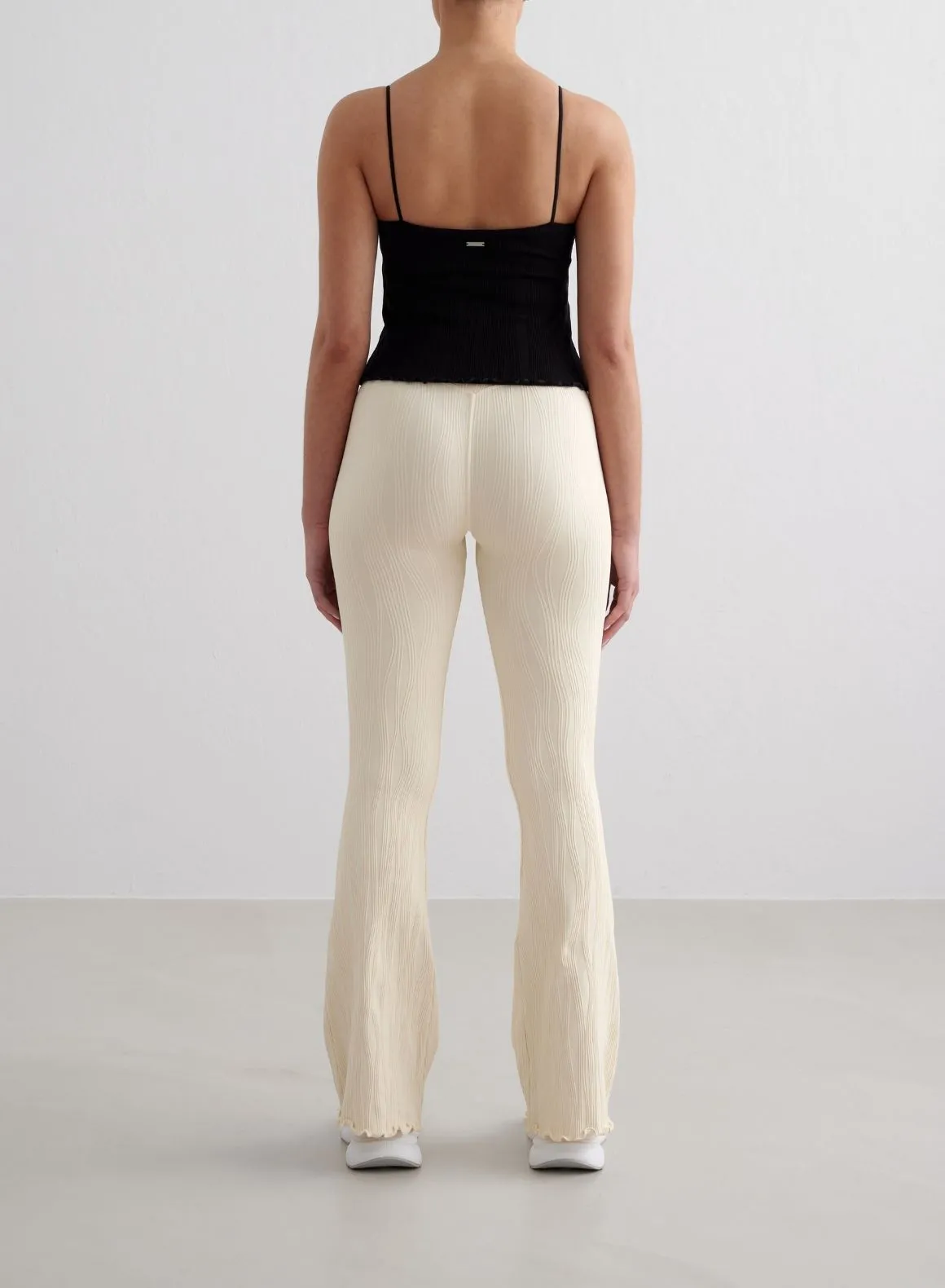 Almond White Tulip Flare Tights