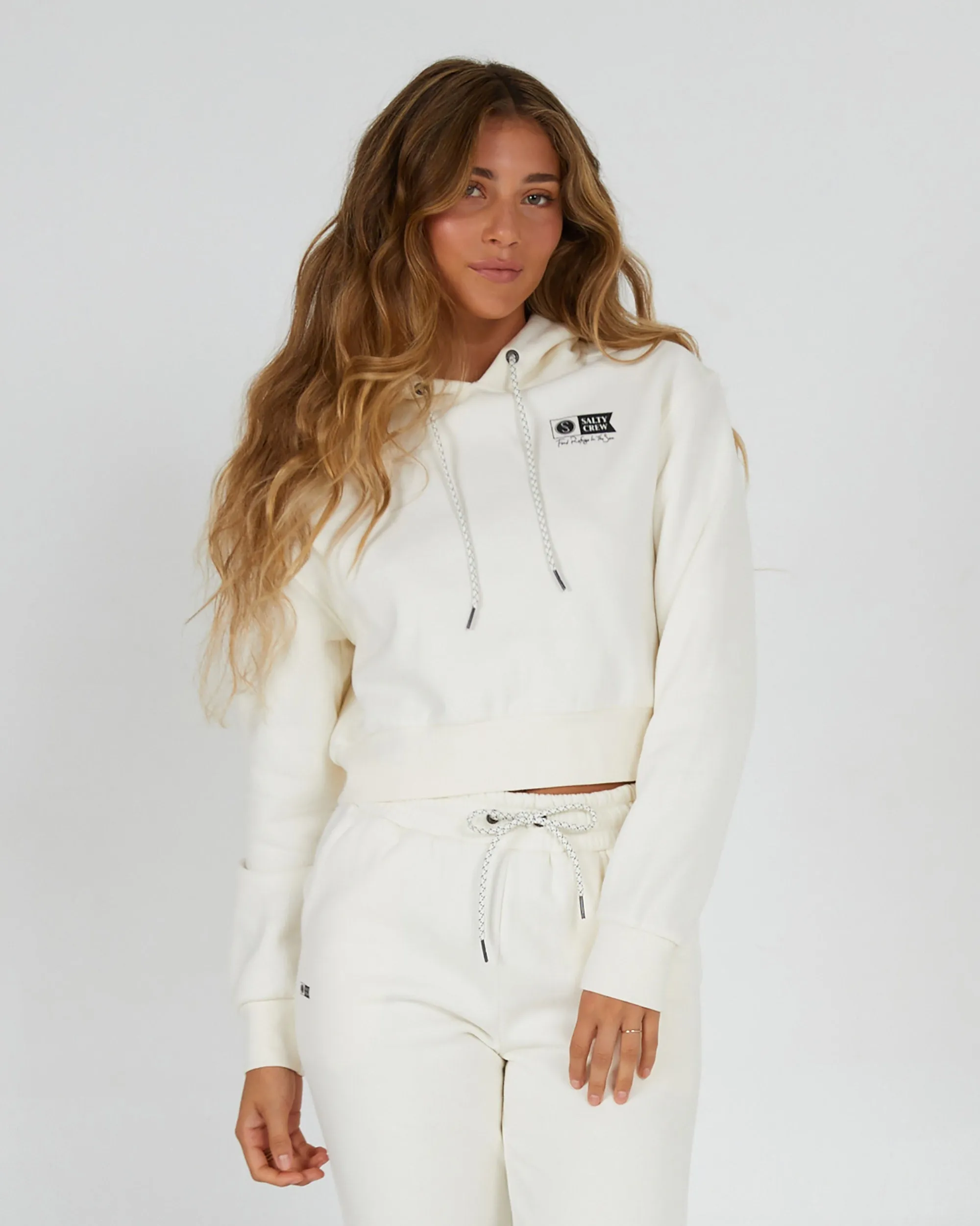 Alpha Crop Hoody - Off White