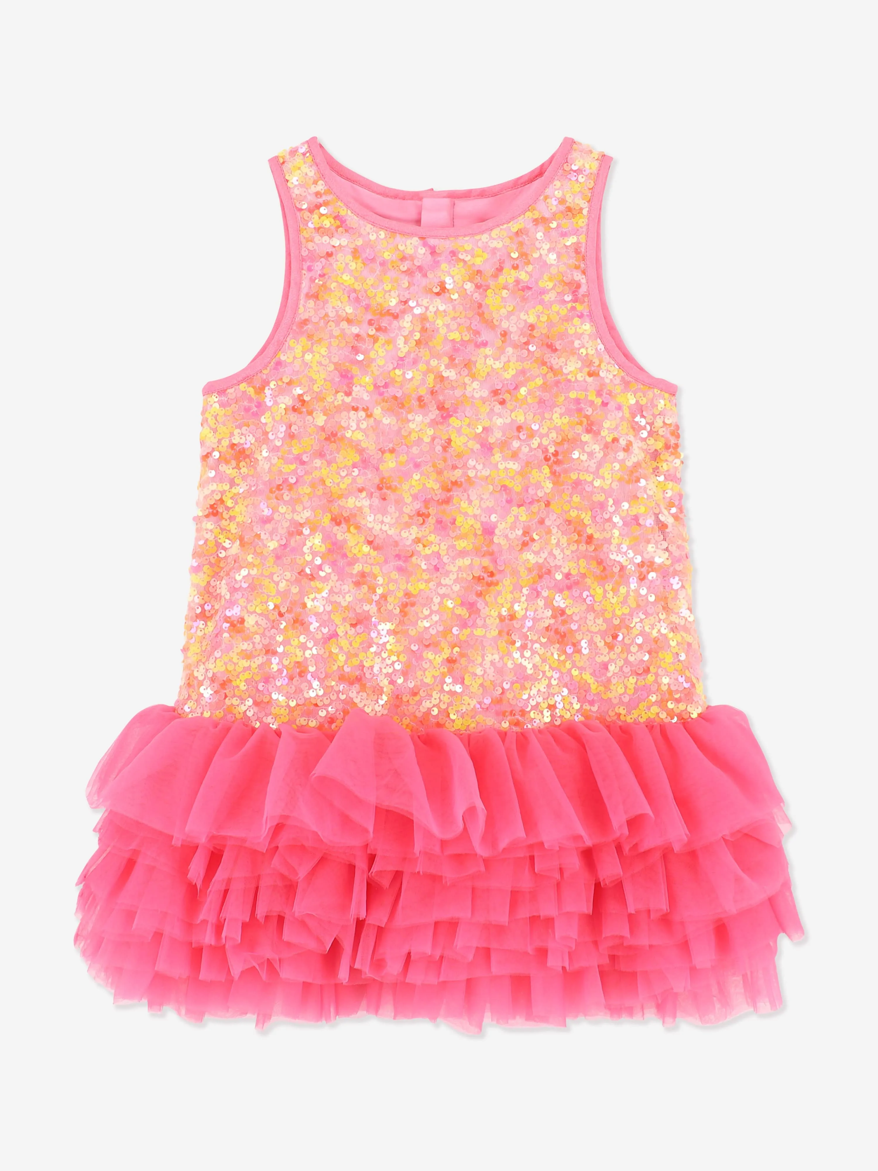Angels Face Girls Charleston Sequin Tulle Dress in Pink