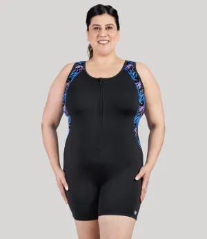 AquaSport Crossback Aquatard Jewel Palmetto Print Black