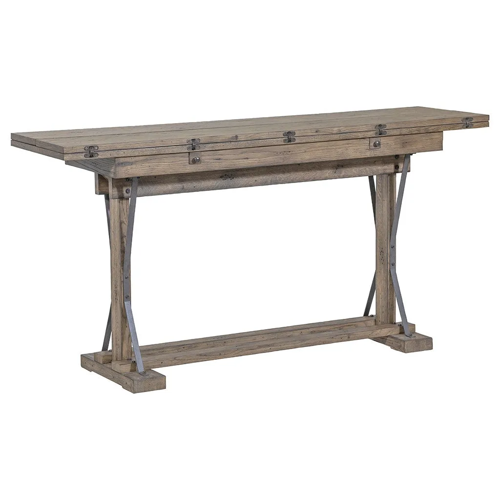 Arcadian Flip-Top Console Table - Burnished Oak - White Oak Solids