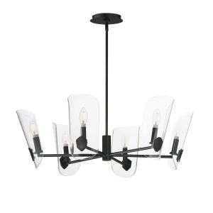 Armory 6-Light Chandelier, Black Finish