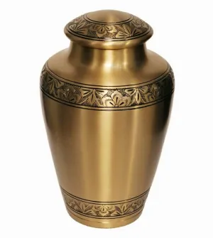 Athens Gold Brass Cremation Urn