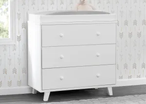 Ava 3 Drawer Dresser with Changing Top and Interlocking Drawers