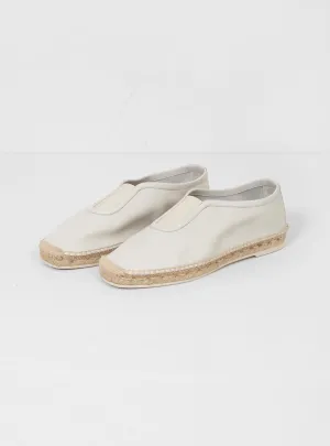 Azarbe Leather Espadrille Off White