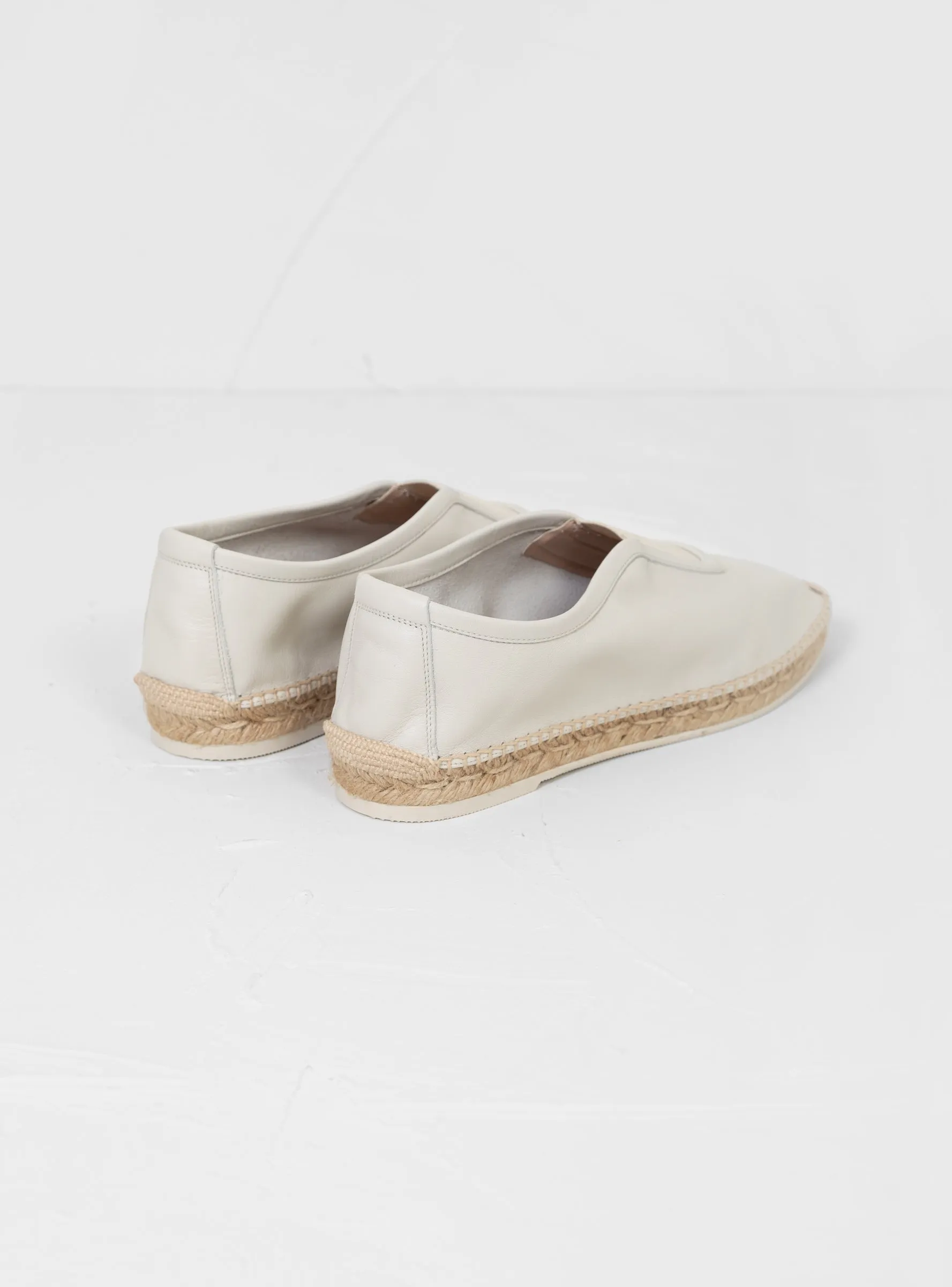 Azarbe Leather Espadrille Off White