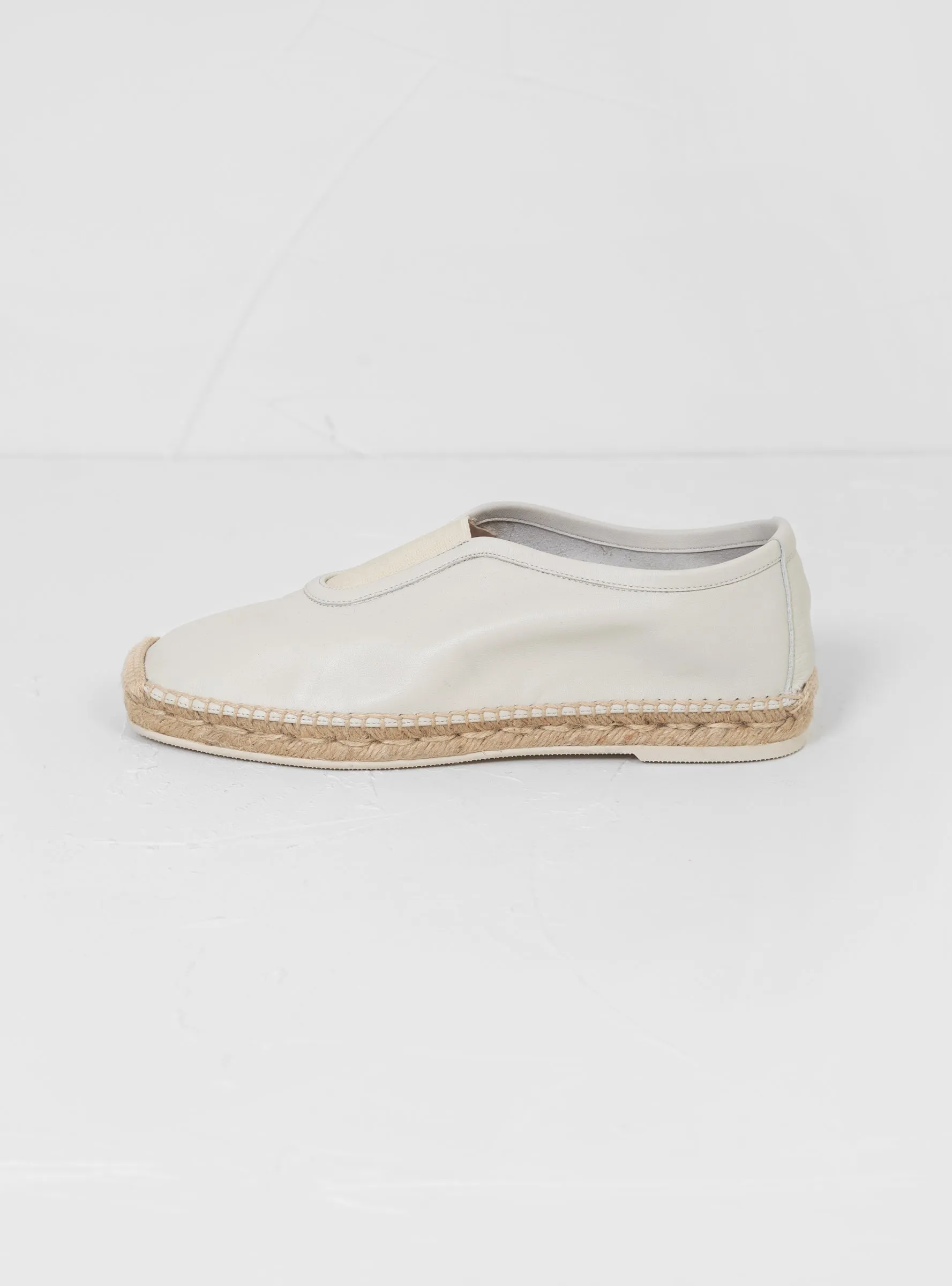 Azarbe Leather Espadrille Off White