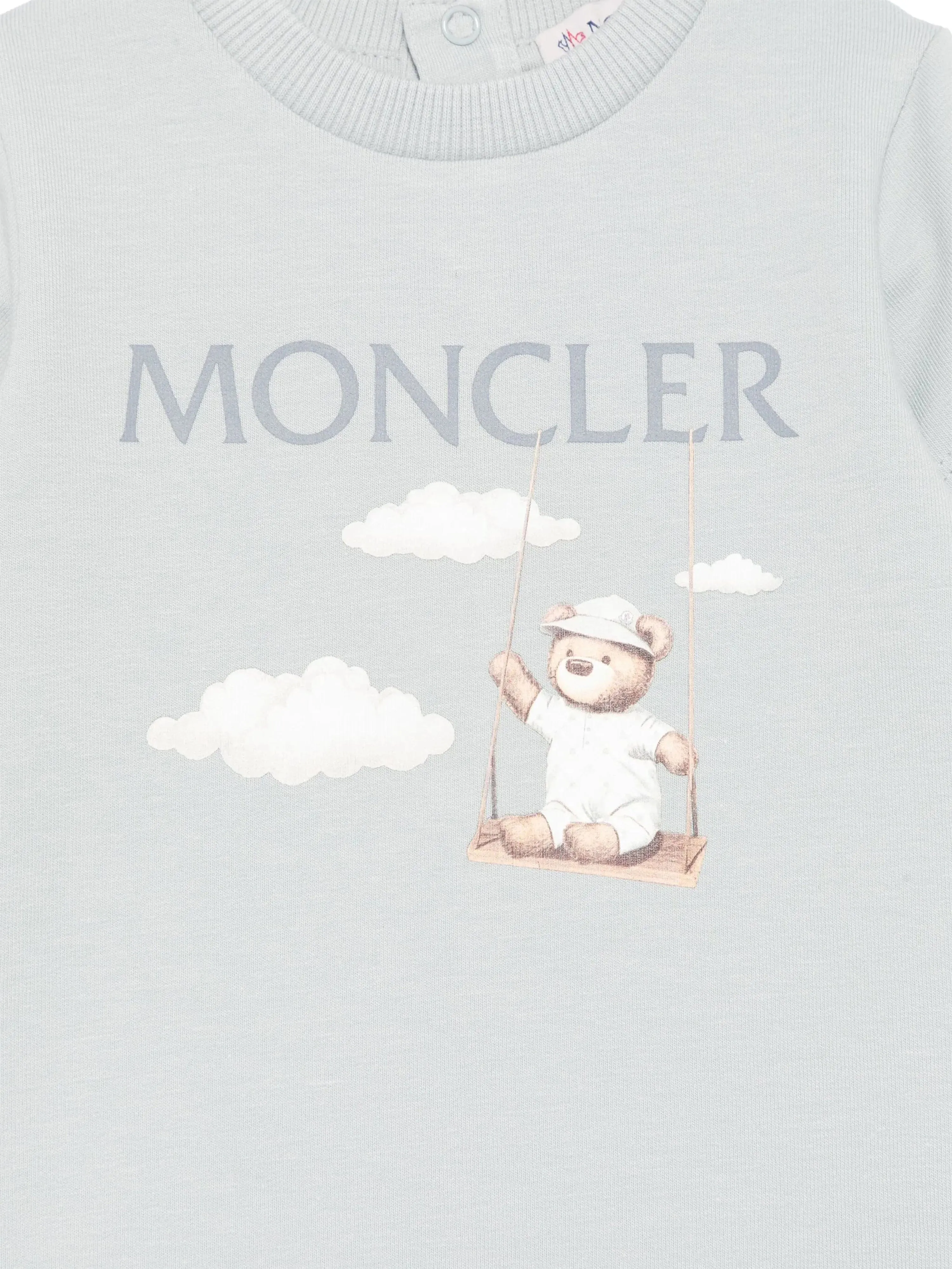 Baby Bear Print Romper in Grey