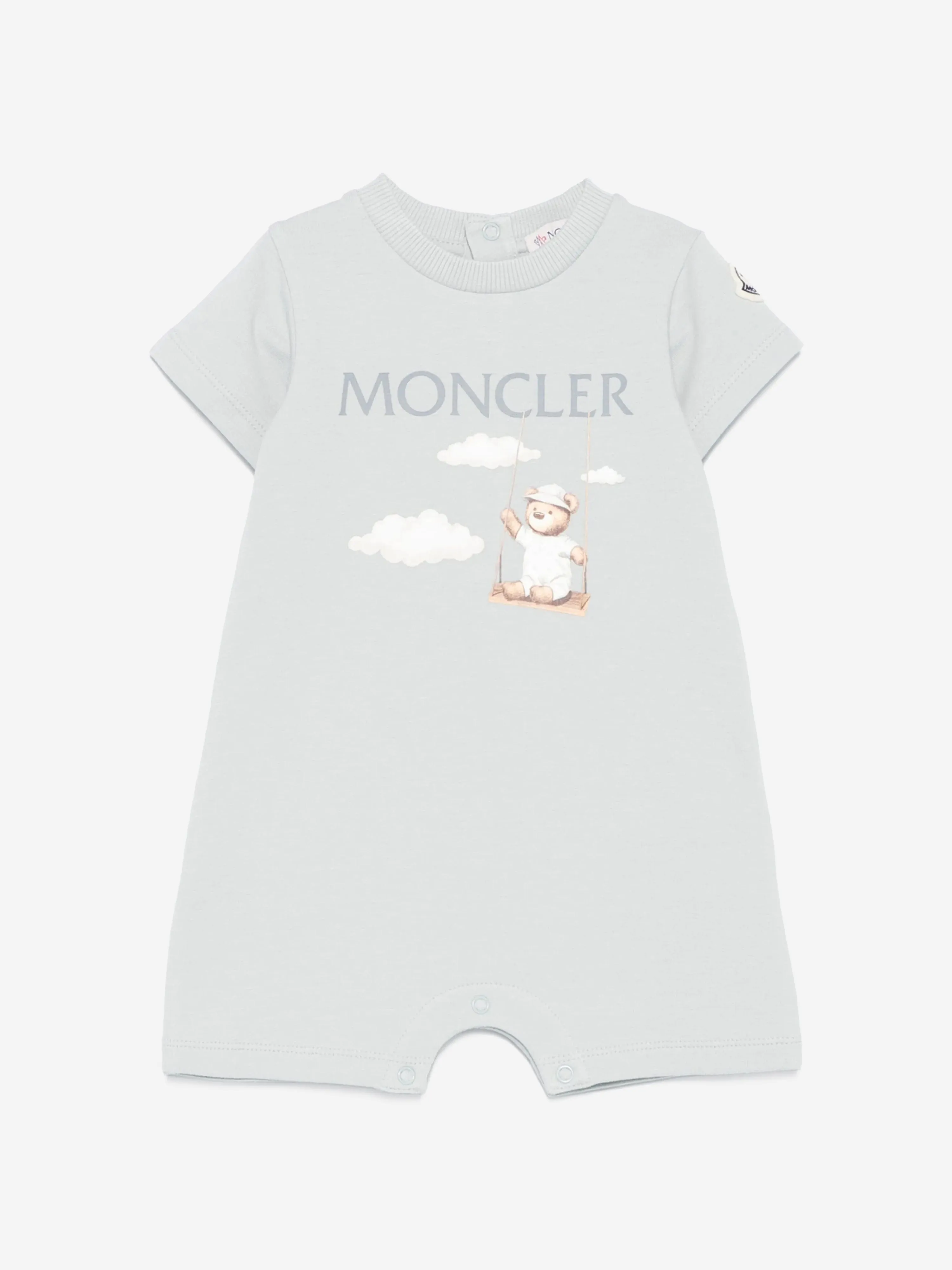 Baby Bear Print Romper in Grey