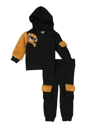 Baby Boys 0-9M Bear Graphic Hoodie Set