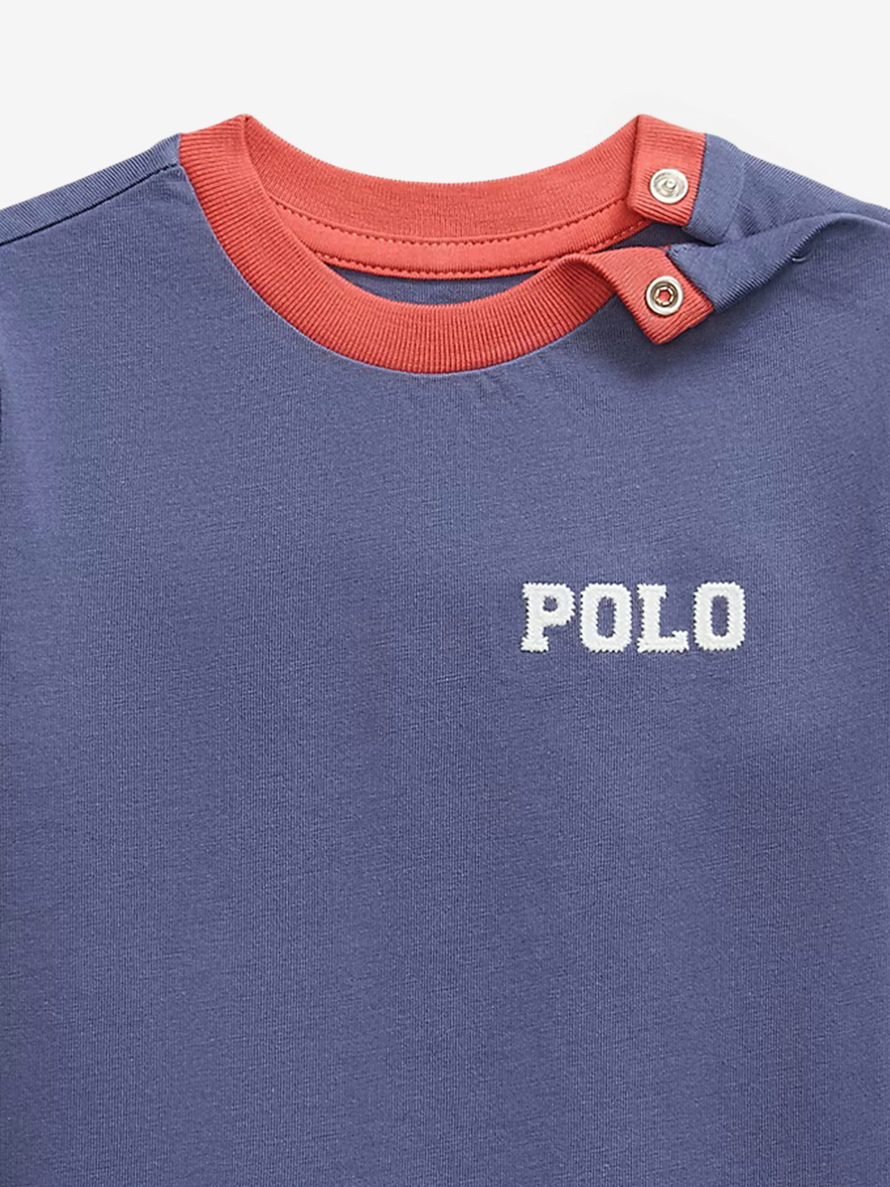 Baby Boys Polo T-Shirt in Blue