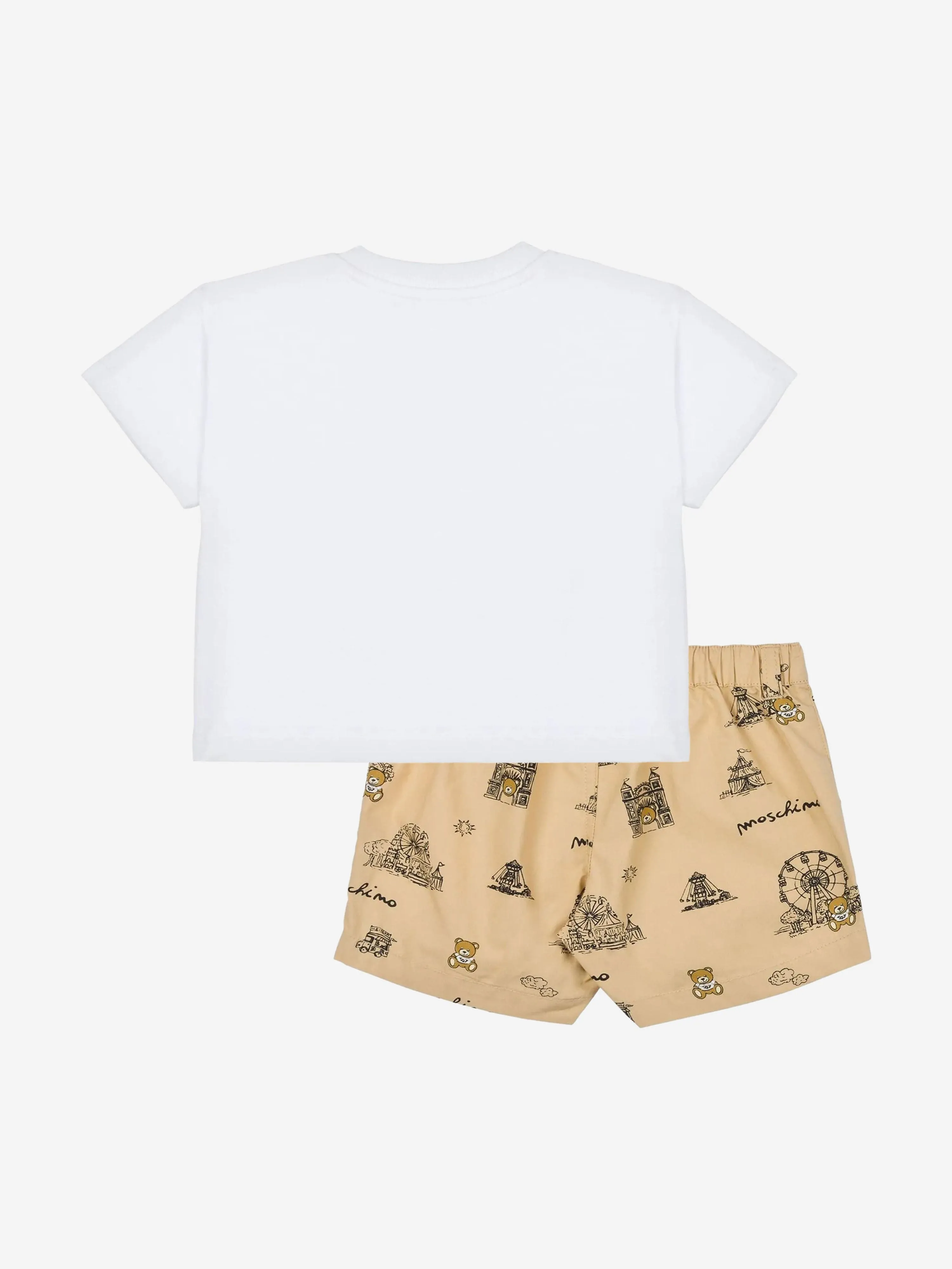 Baby Boys Teddy Bear Short Set in Beige