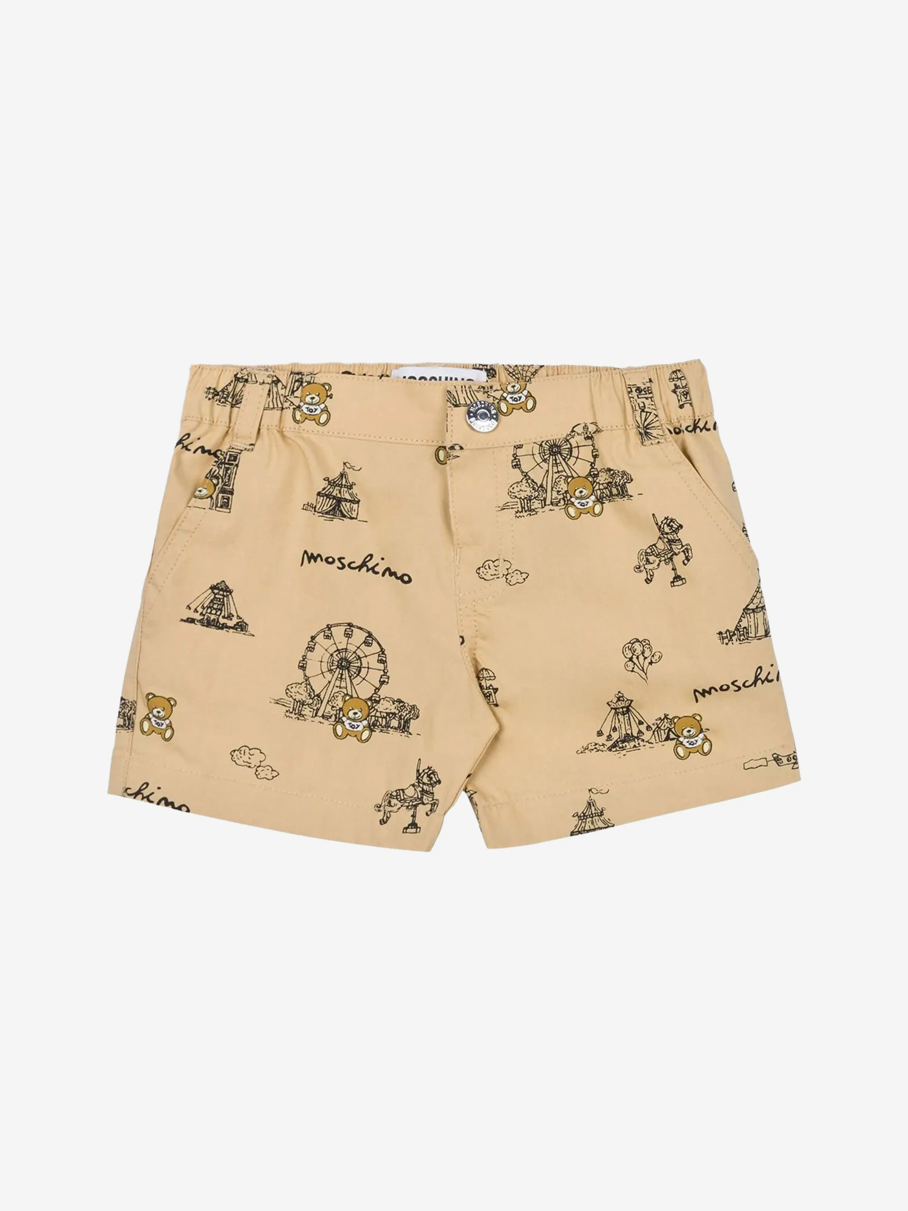 Baby Boys Teddy Bear Short Set in Beige