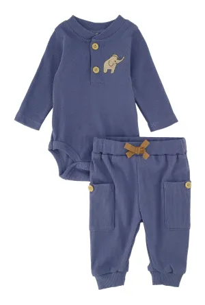 Baby Elephant Graphic Bodysuit and Joggers
