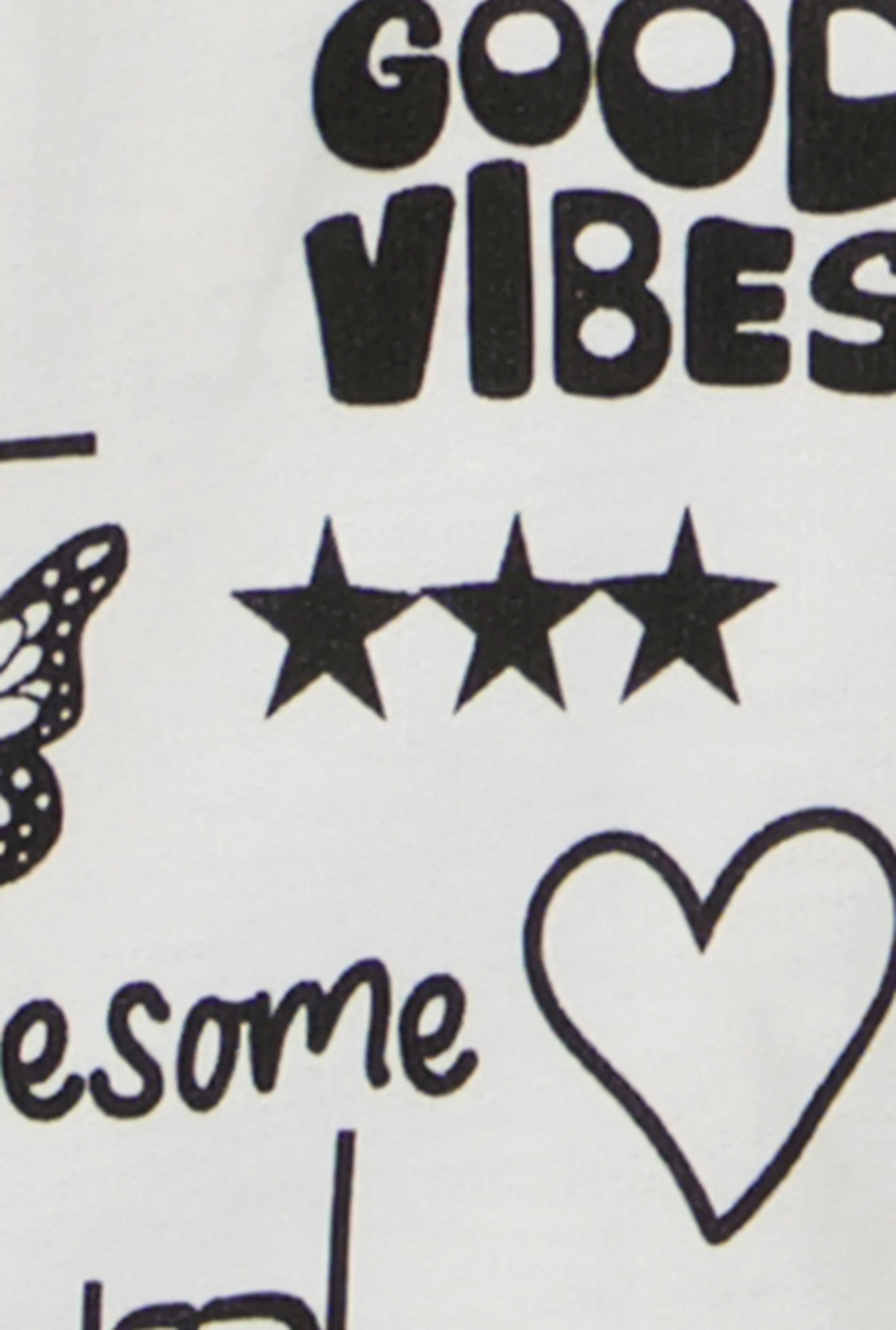 Baby Girls 0-9M Good Vibes Printed Sweatshirt and Joggers