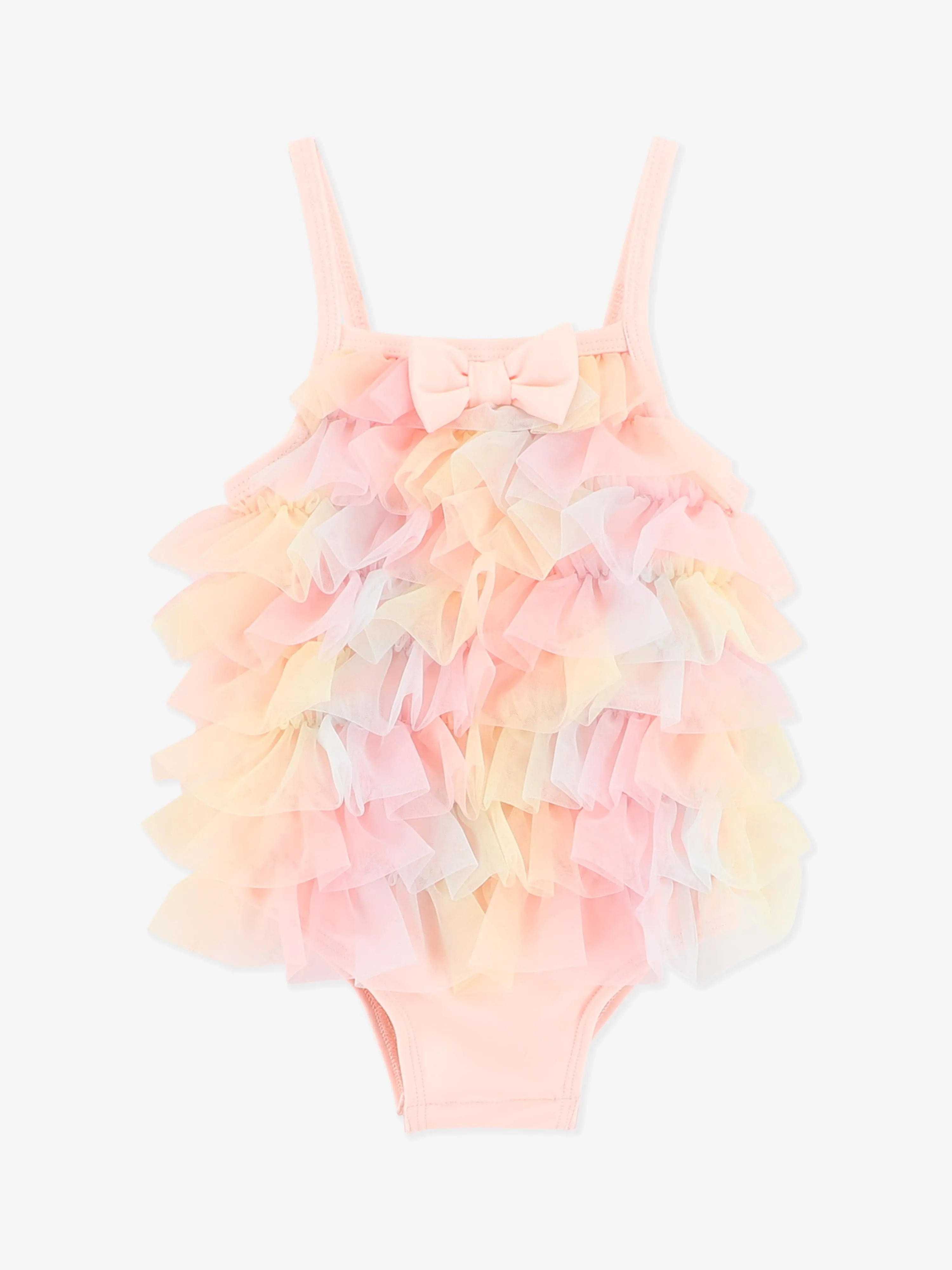 Baby Girls Minnow Rainbow Swimsuit in Pink