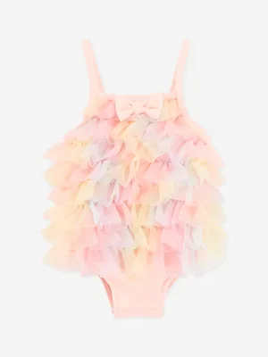 Baby Girls Minnow Rainbow Swimsuit in Pink