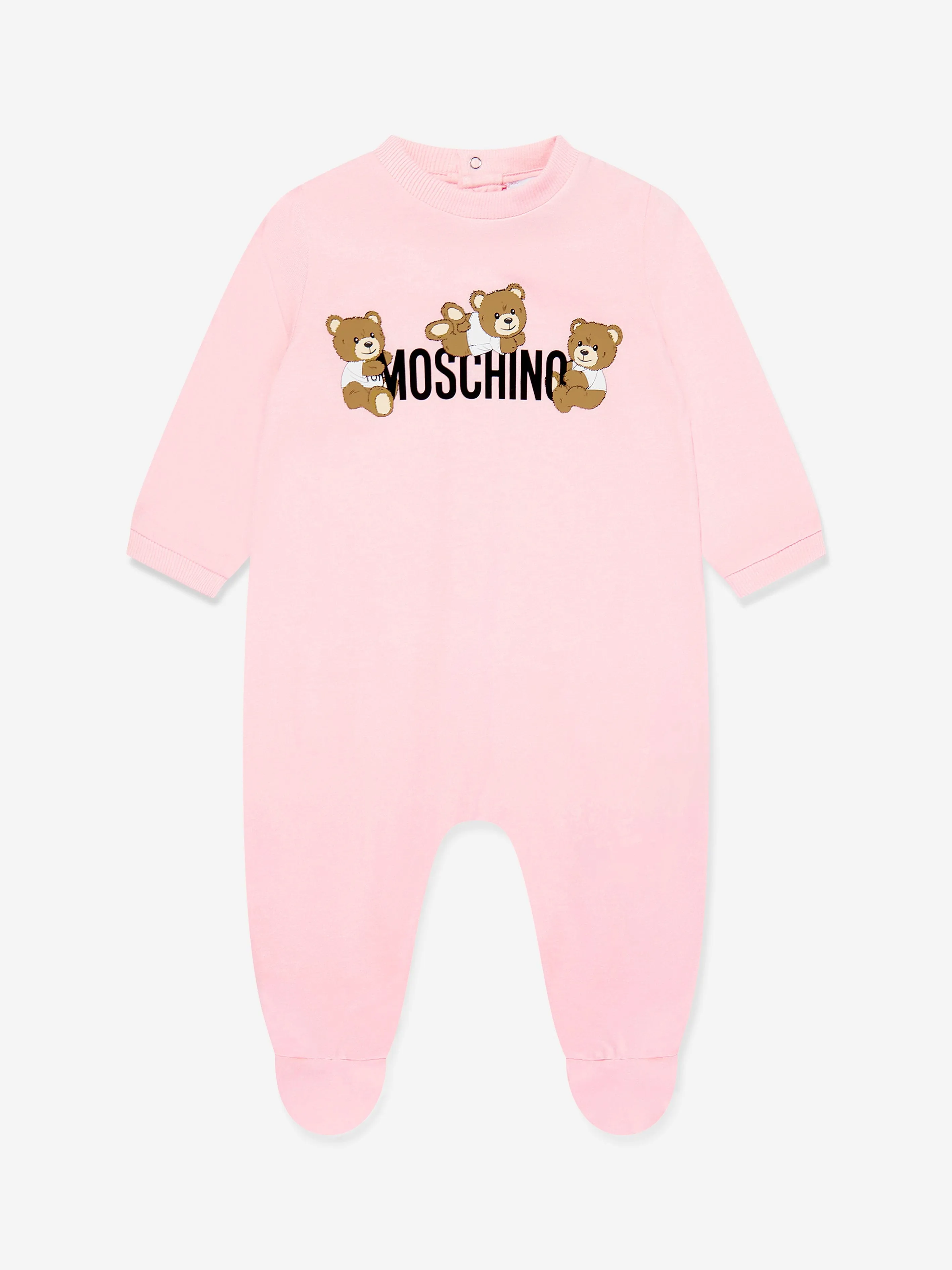 Baby Girls Teddy Bear Logo Babygrow Set in Pink