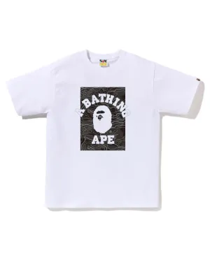 BAPE Layered Line Camo On College Tee White/Black