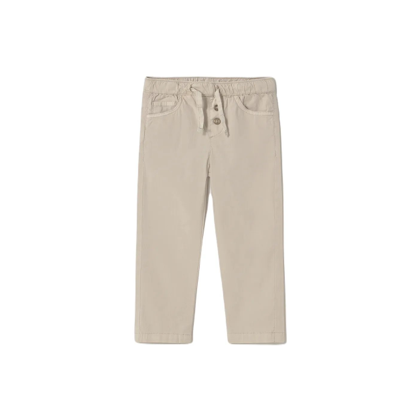 Beige Baby Straight-Leg Pants