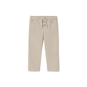 Beige Baby Straight-Leg Pants