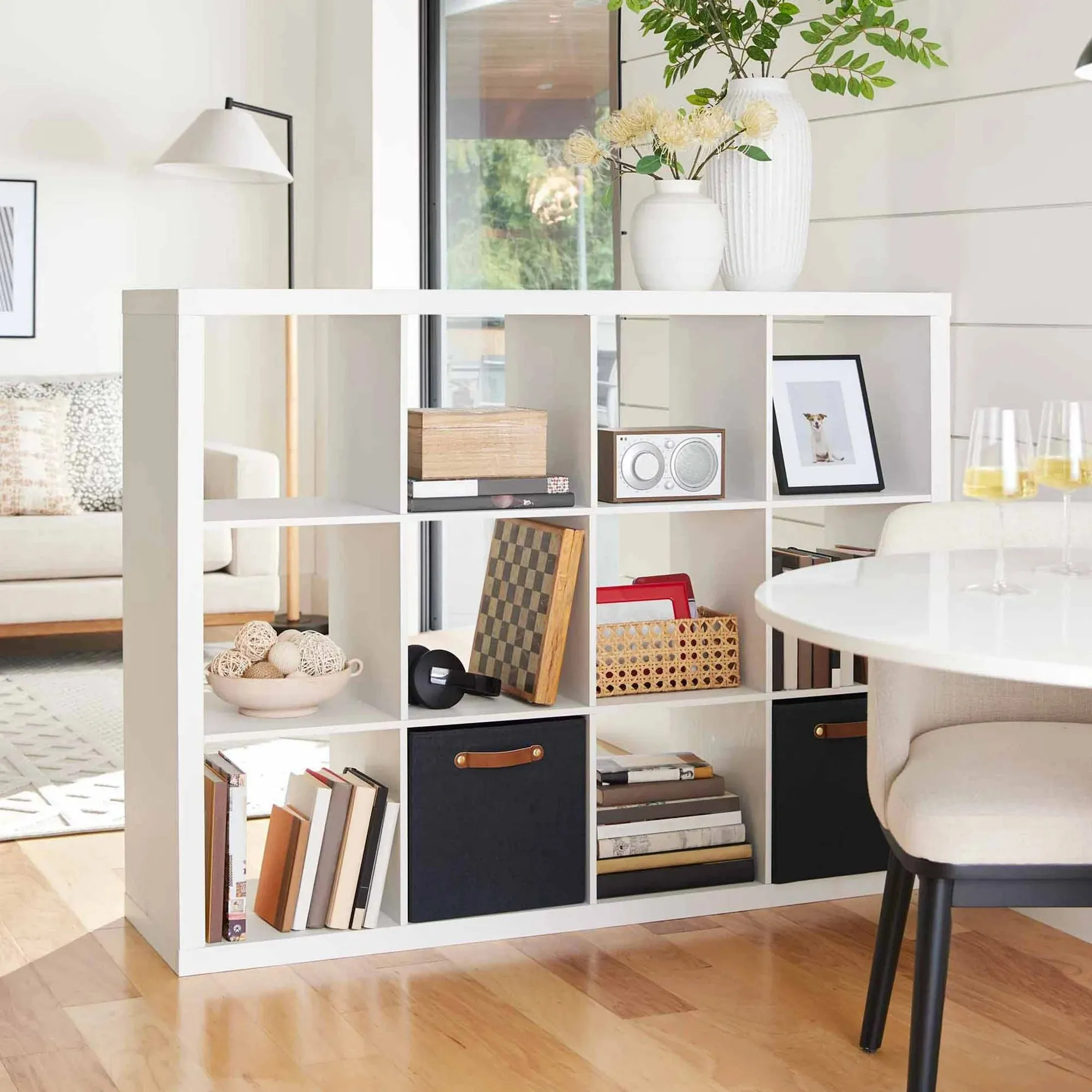 Better Homes & Gardens BHD036118664036 12-Cube Storage Organizer, White Texture