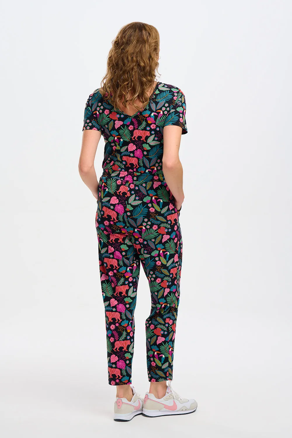 Bianca Jersey Jumpsuit - Black. Tigers & Toucans
