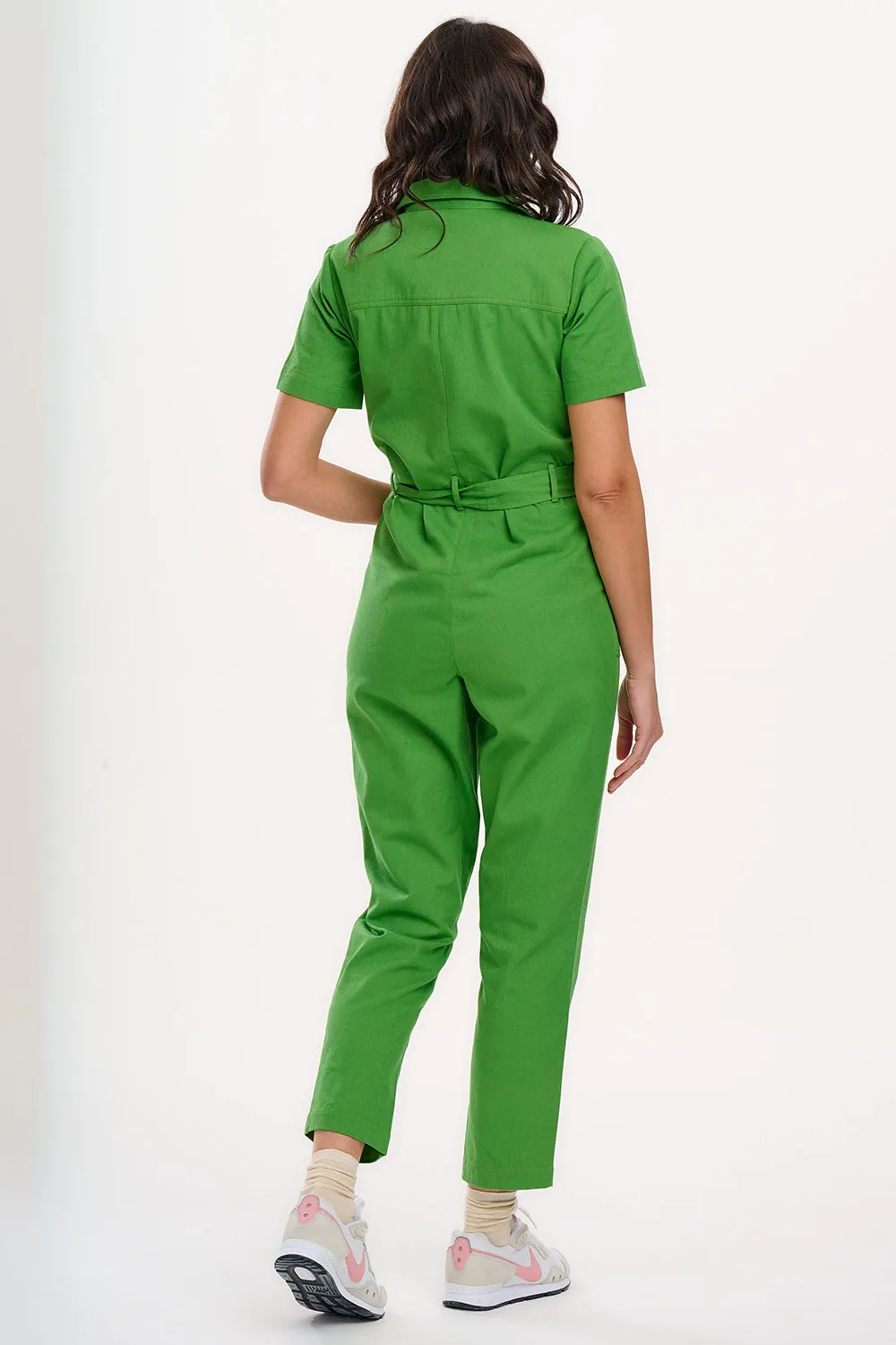 Billy Boilersuit - Green. Rainbow Flowers