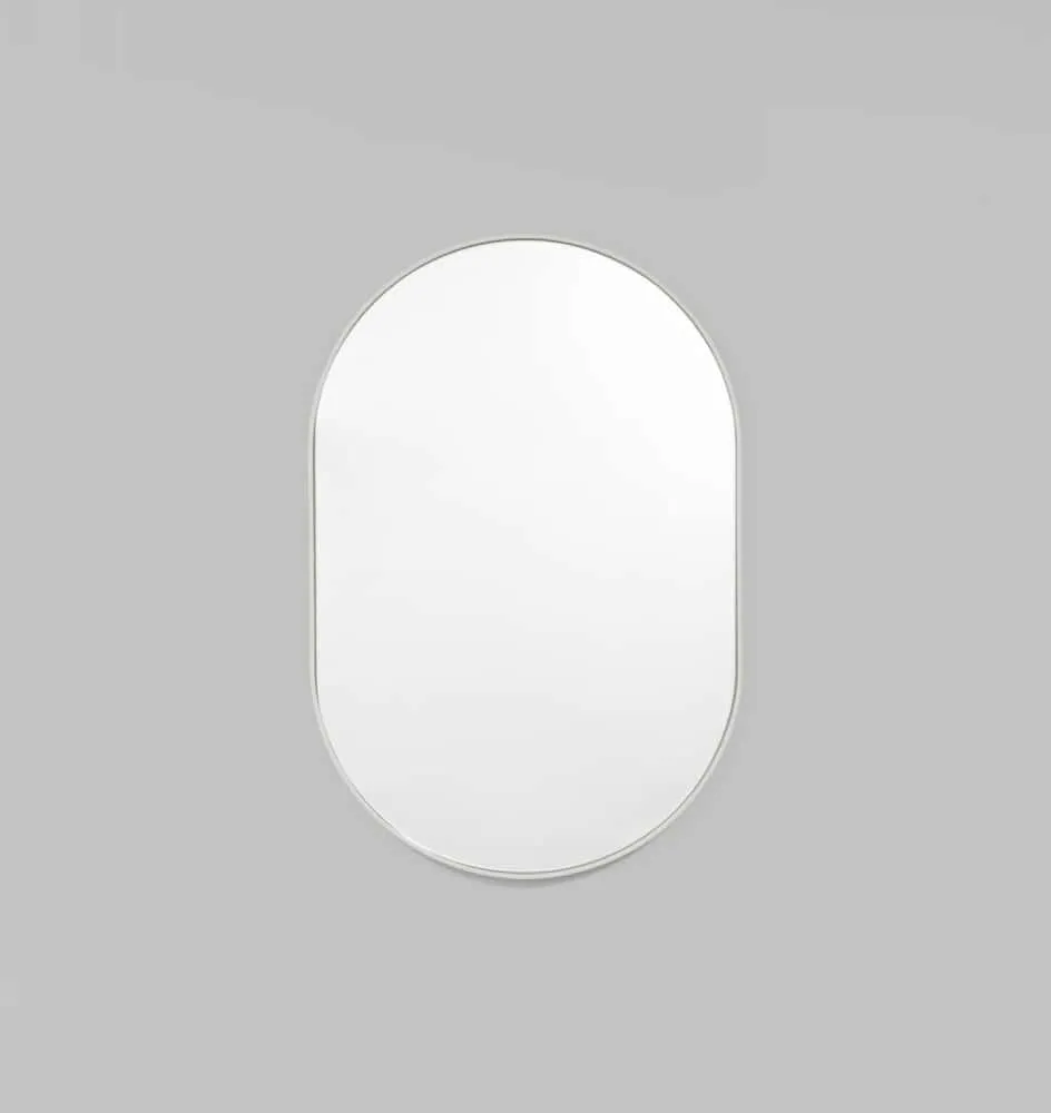 Bjorn Oval Mirror - Dove 65cm x 100cm