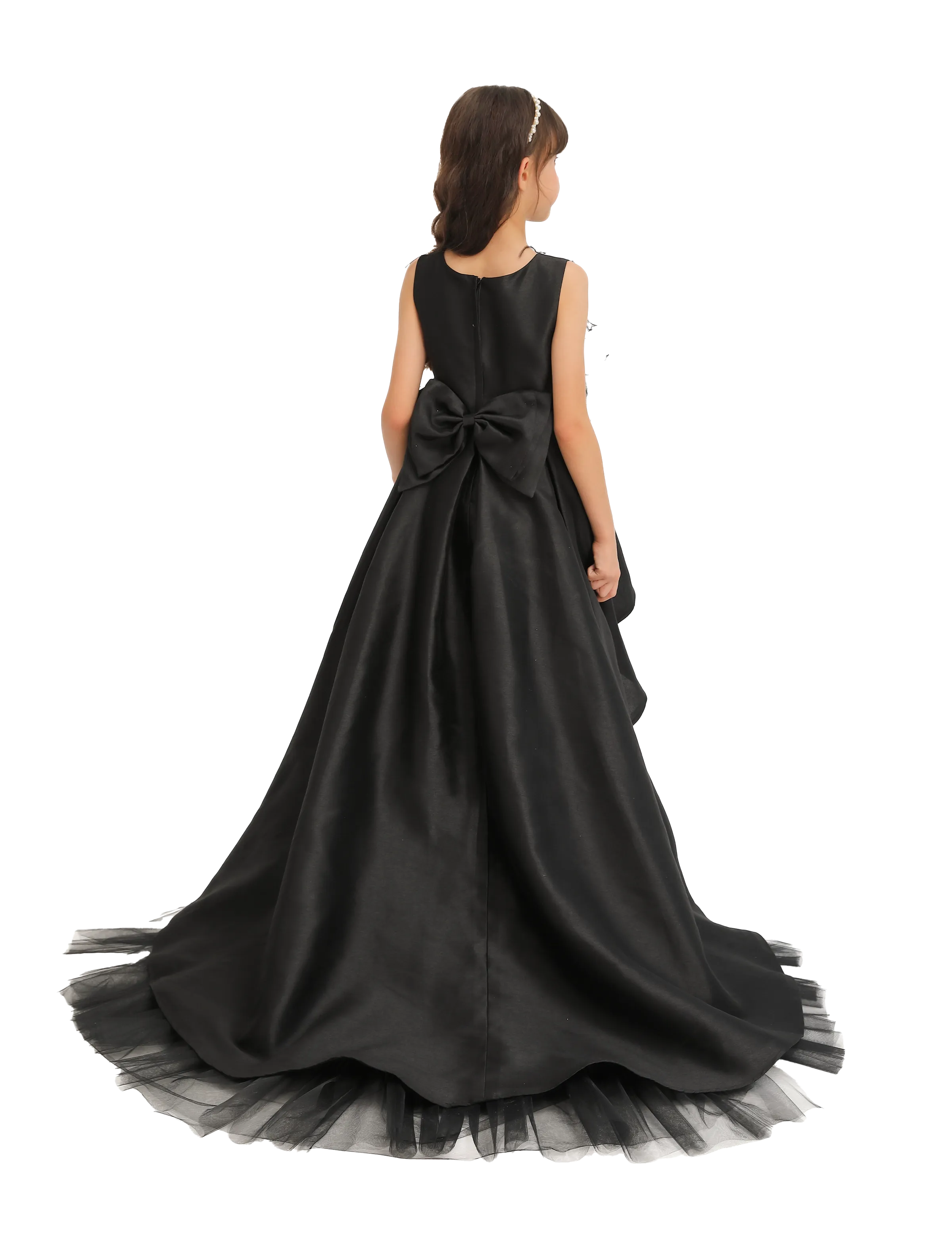 Black Accented Tea Styled Salem Dress