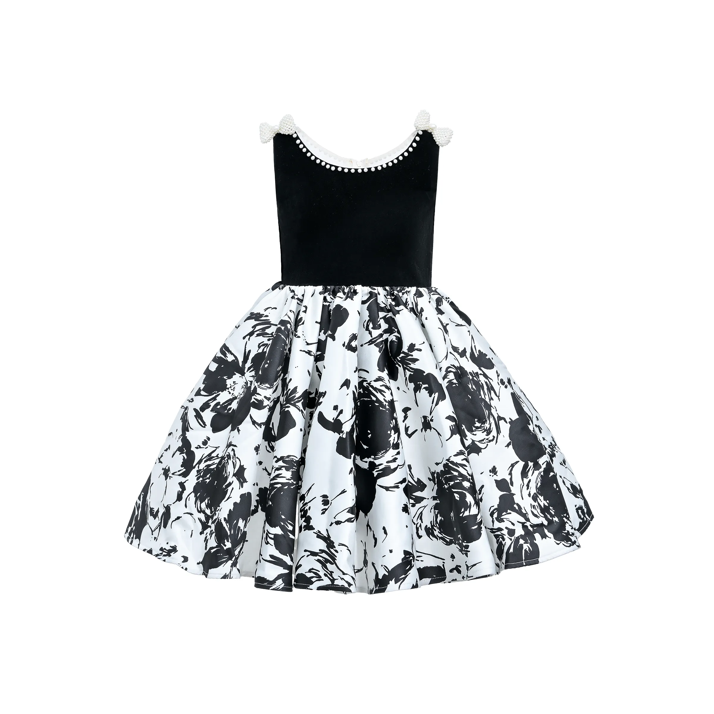 Black and White Abstract Maitland Dress