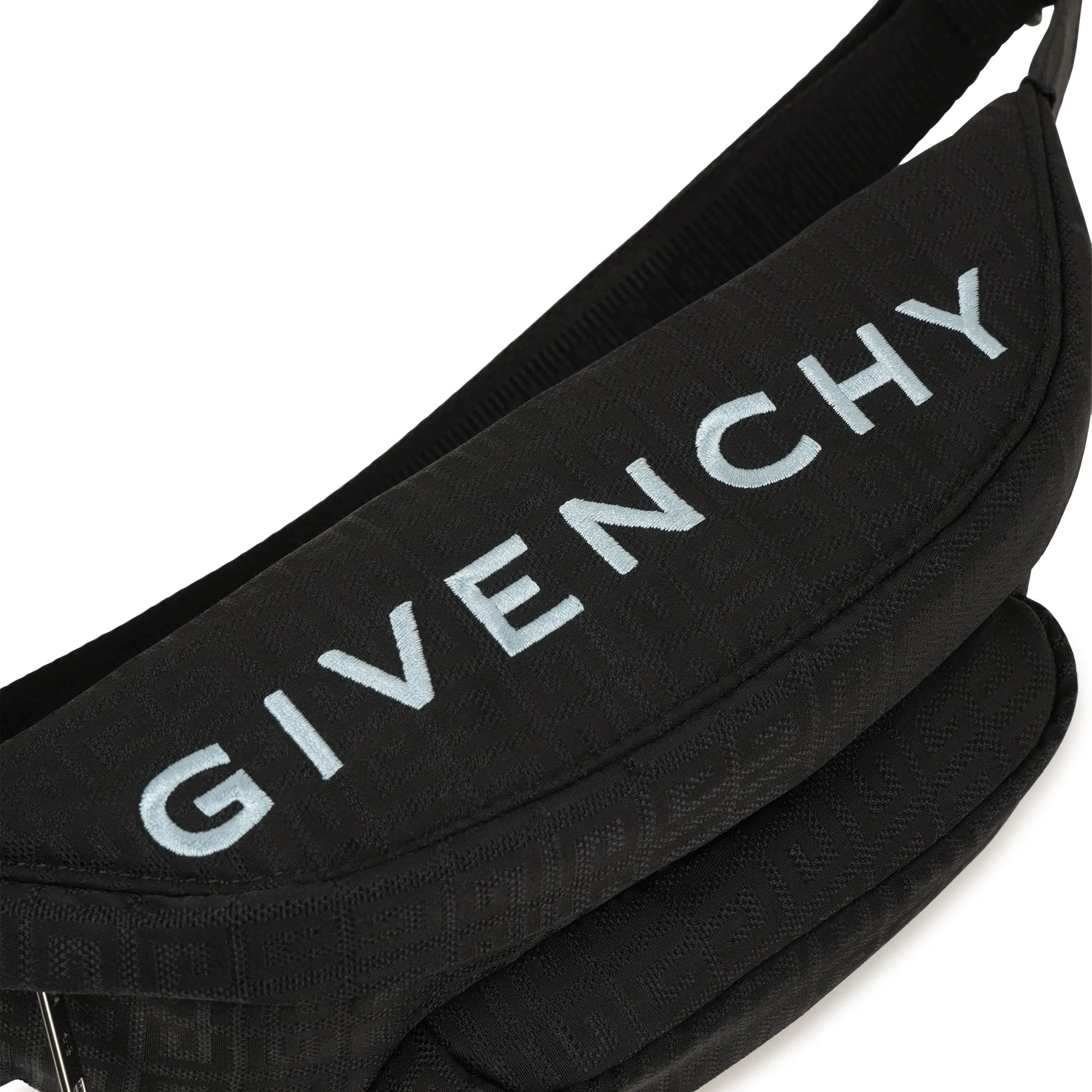 Black Light Blue Accented Fanny Pack