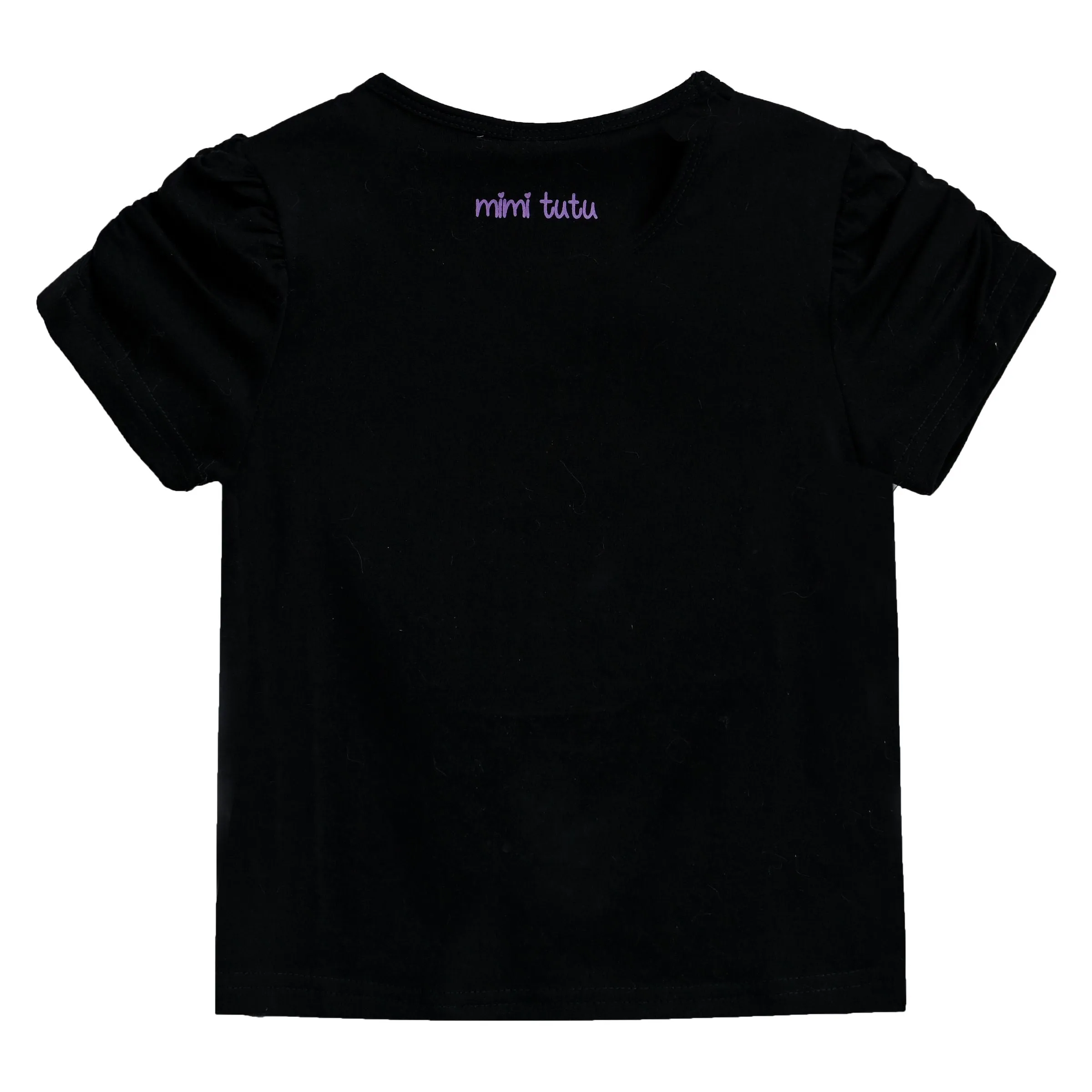 Black Peacock Applique T-Shirt