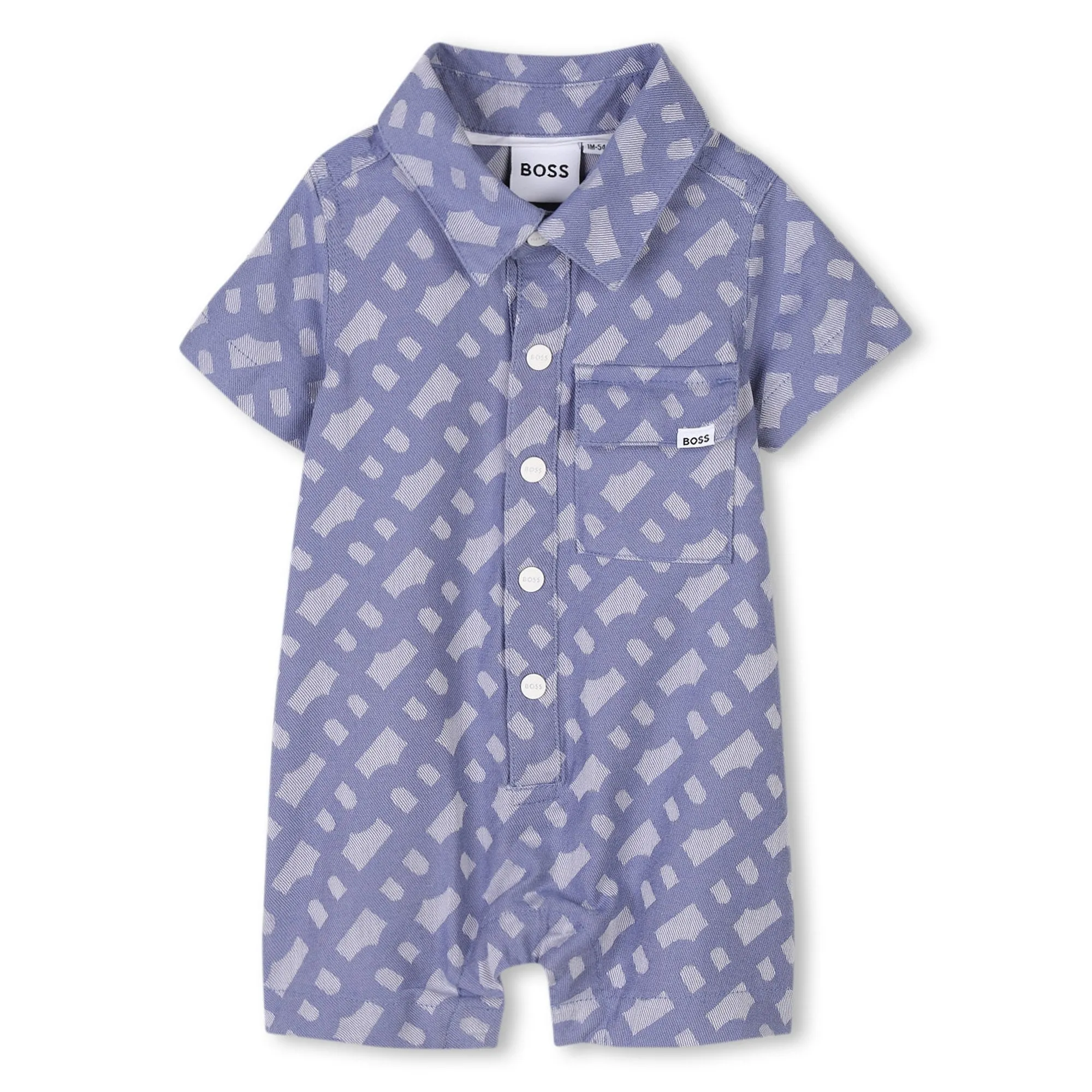 Blue Patterned All-in-One Bucket Hat Set