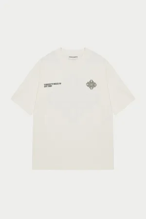 BLURRED GRAPHIC EMBLEM T-SHIRT - KHAKI