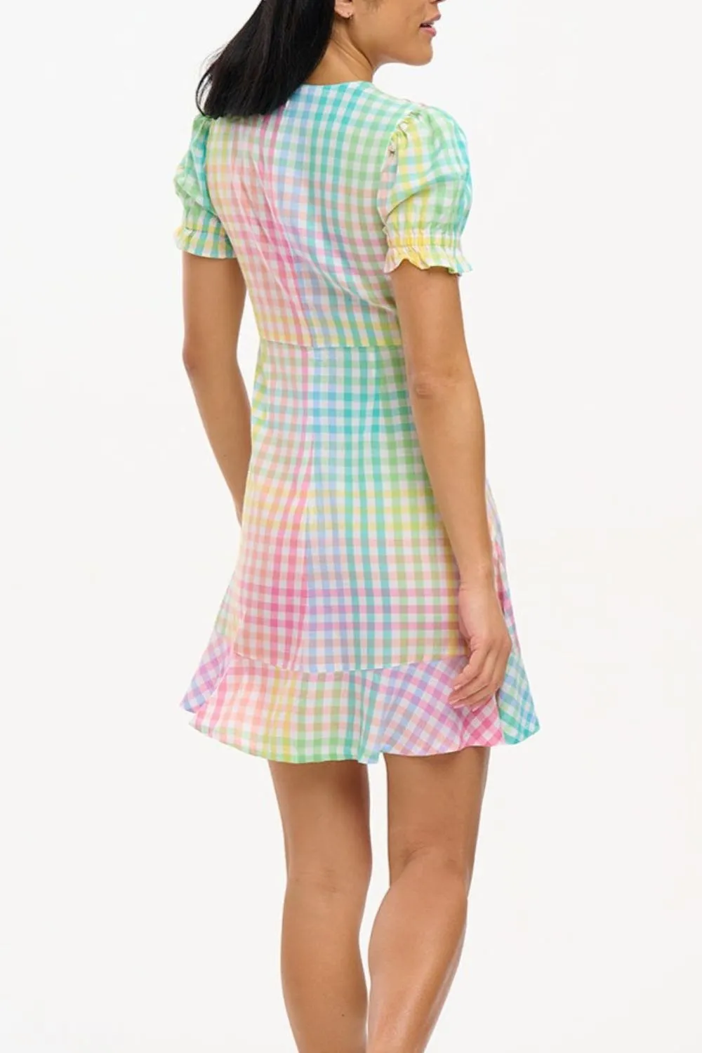 Blyth Mini Dress - Multi. Pastel Gingham