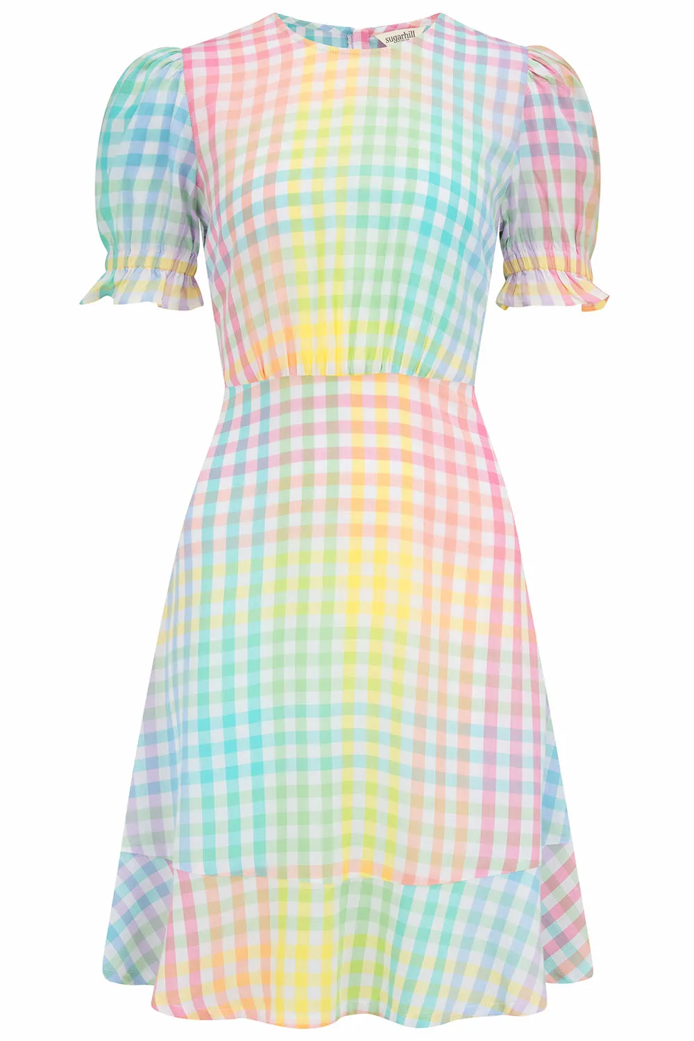 Blyth Mini Dress - Multi. Pastel Gingham