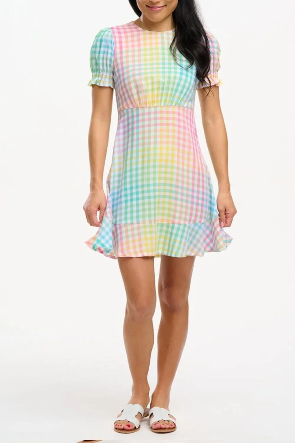 Blyth Mini Dress - Multi. Pastel Gingham