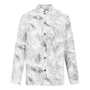 Boxy Shirt Long Sleeve Black White