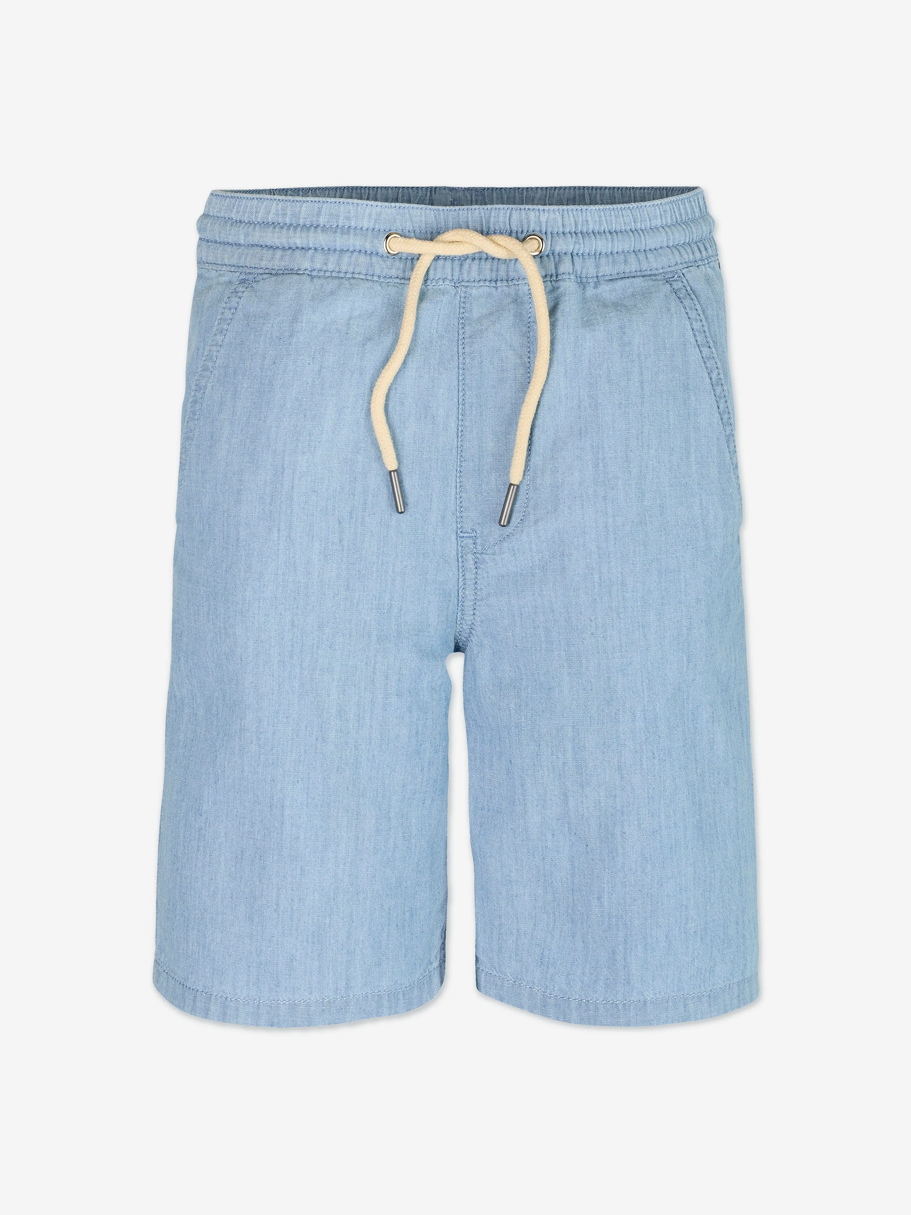 Boys Chambray Shorts in Blue